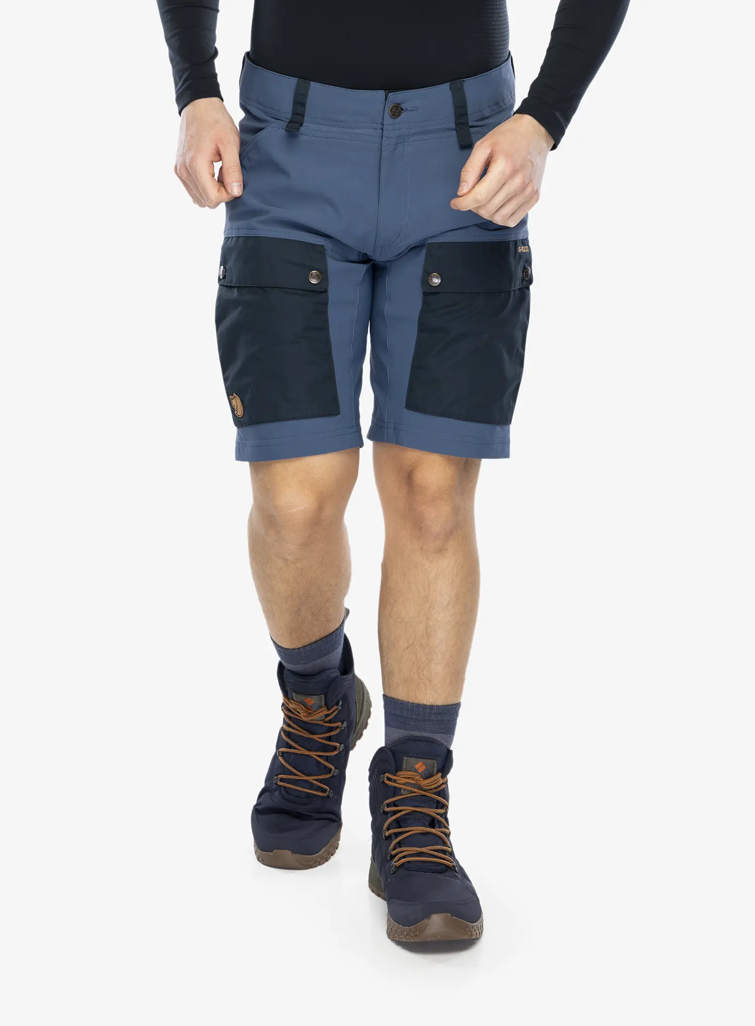 Kraťasy Fjallraven Keb Shorts - dark navy/uncle blue