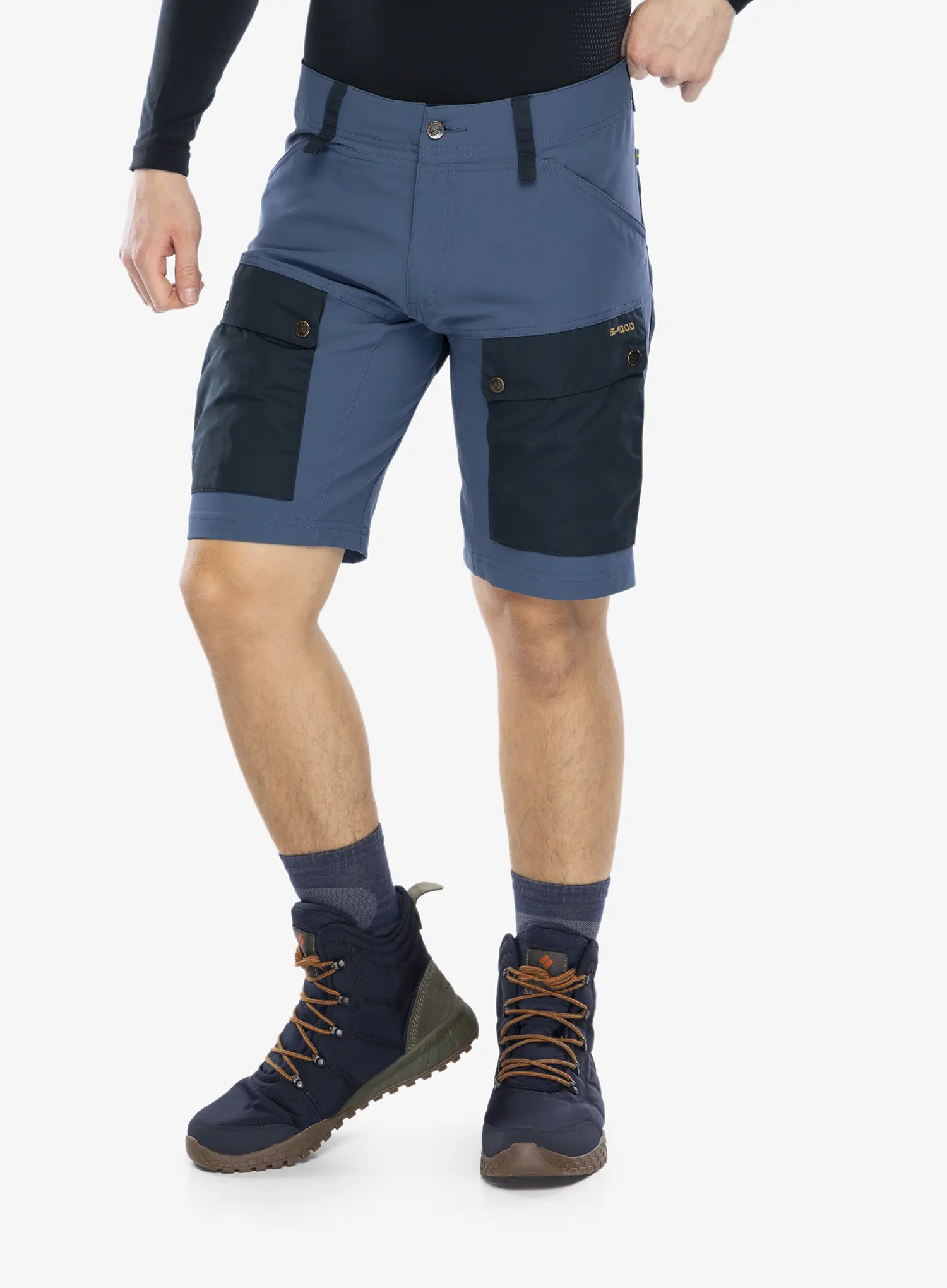 Kraťasy Fjallraven Keb Shorts - dark navy/uncle blue