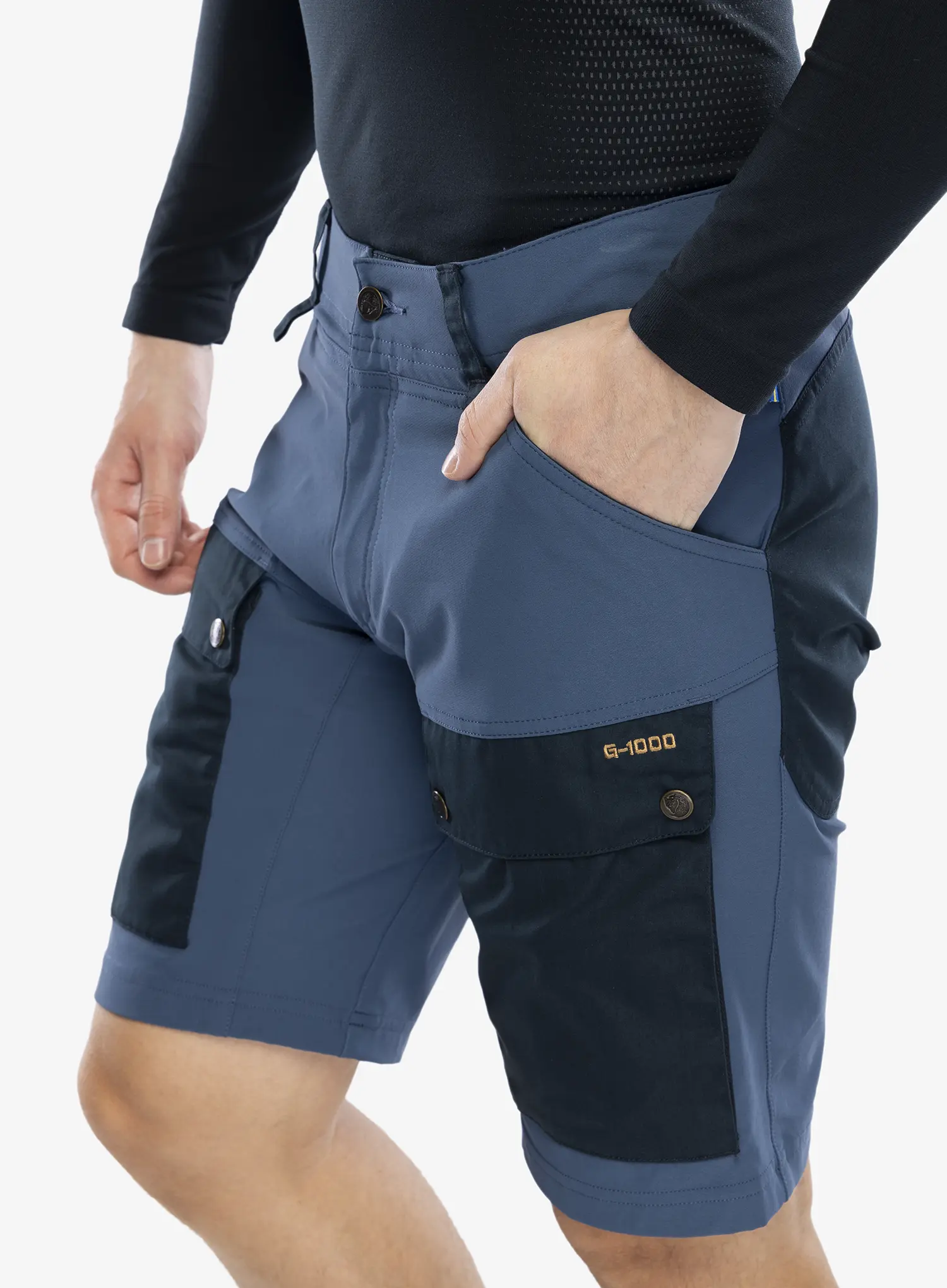Kraťasy Fjallraven Keb Shorts - dark navy/uncle blue