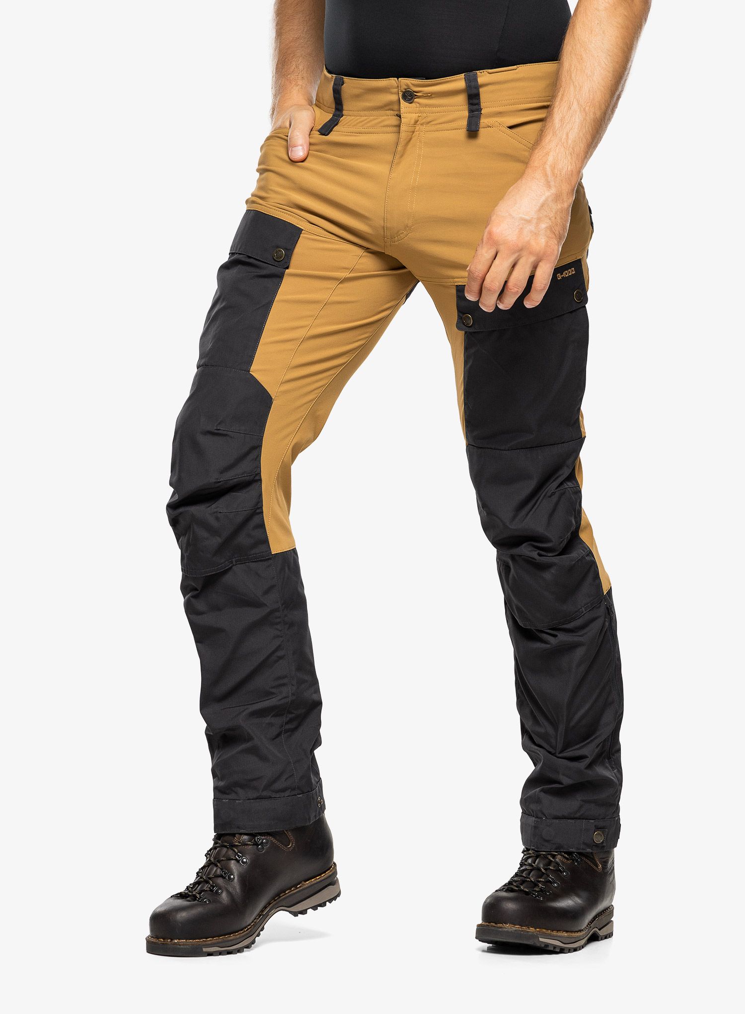 Trekové kalhoty Fjallraven Keb Trousers - dark grey/buckwheat brown