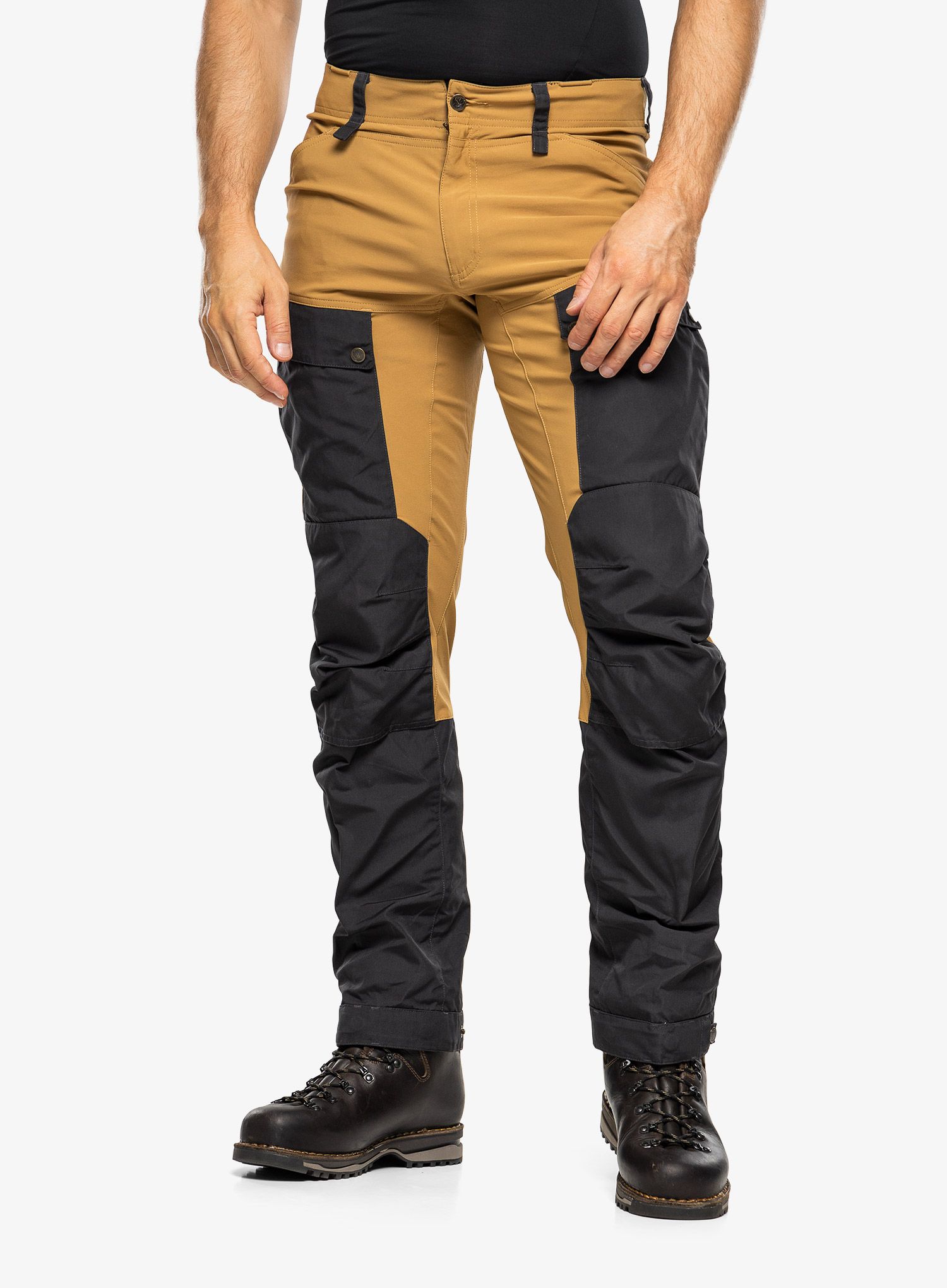 Trekové kalhoty Fjallraven Keb Trousers - dark grey/buckwheat brown