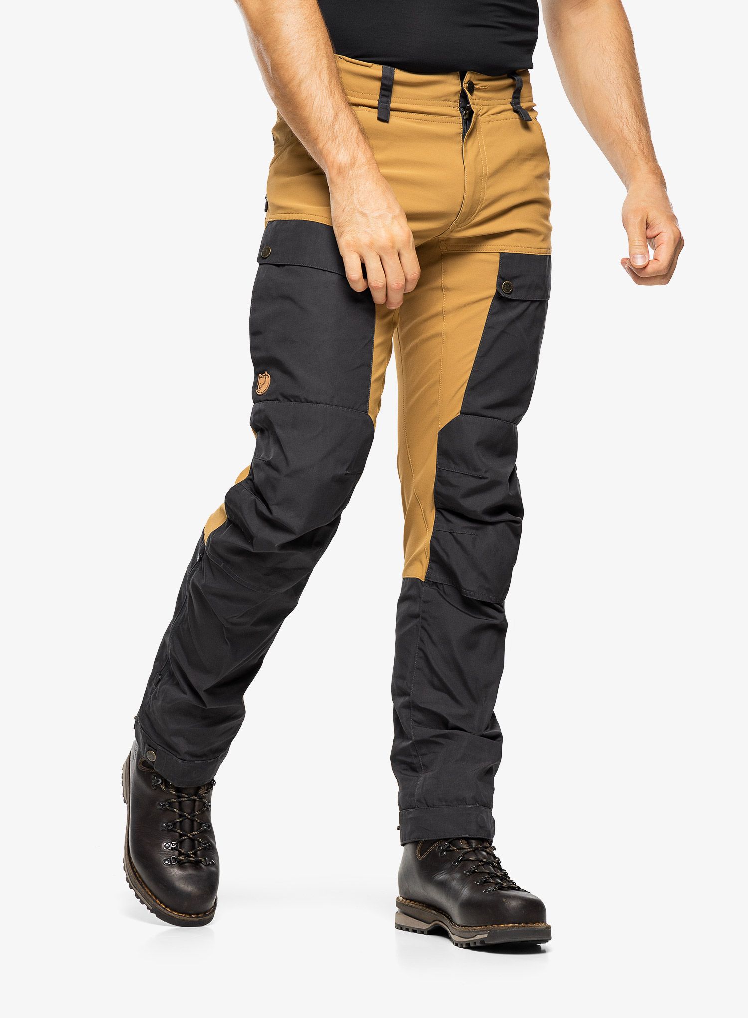 Trekové kalhoty Fjallraven Keb Trousers - dark grey/buckwheat brown