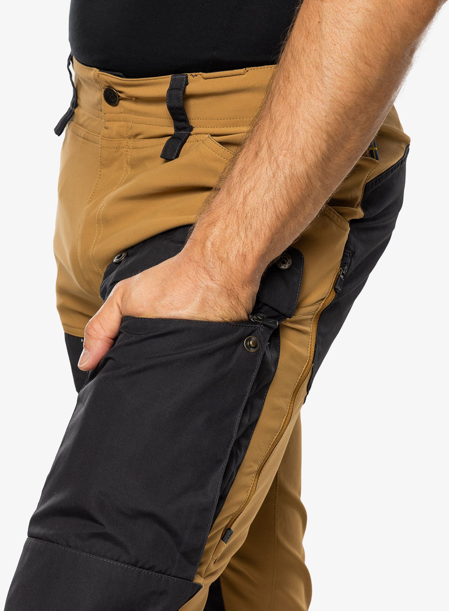 Trekové kalhoty Fjallraven Keb Trousers - dark grey/buckwheat brown