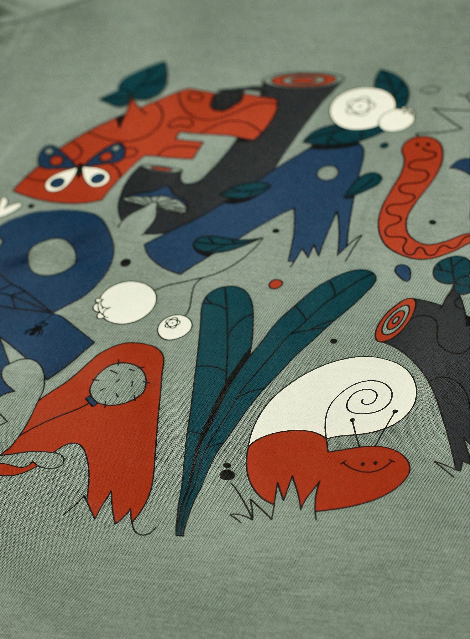 Dětské tričko Fjallraven Kids Forest Findings T-shirt - patina green
