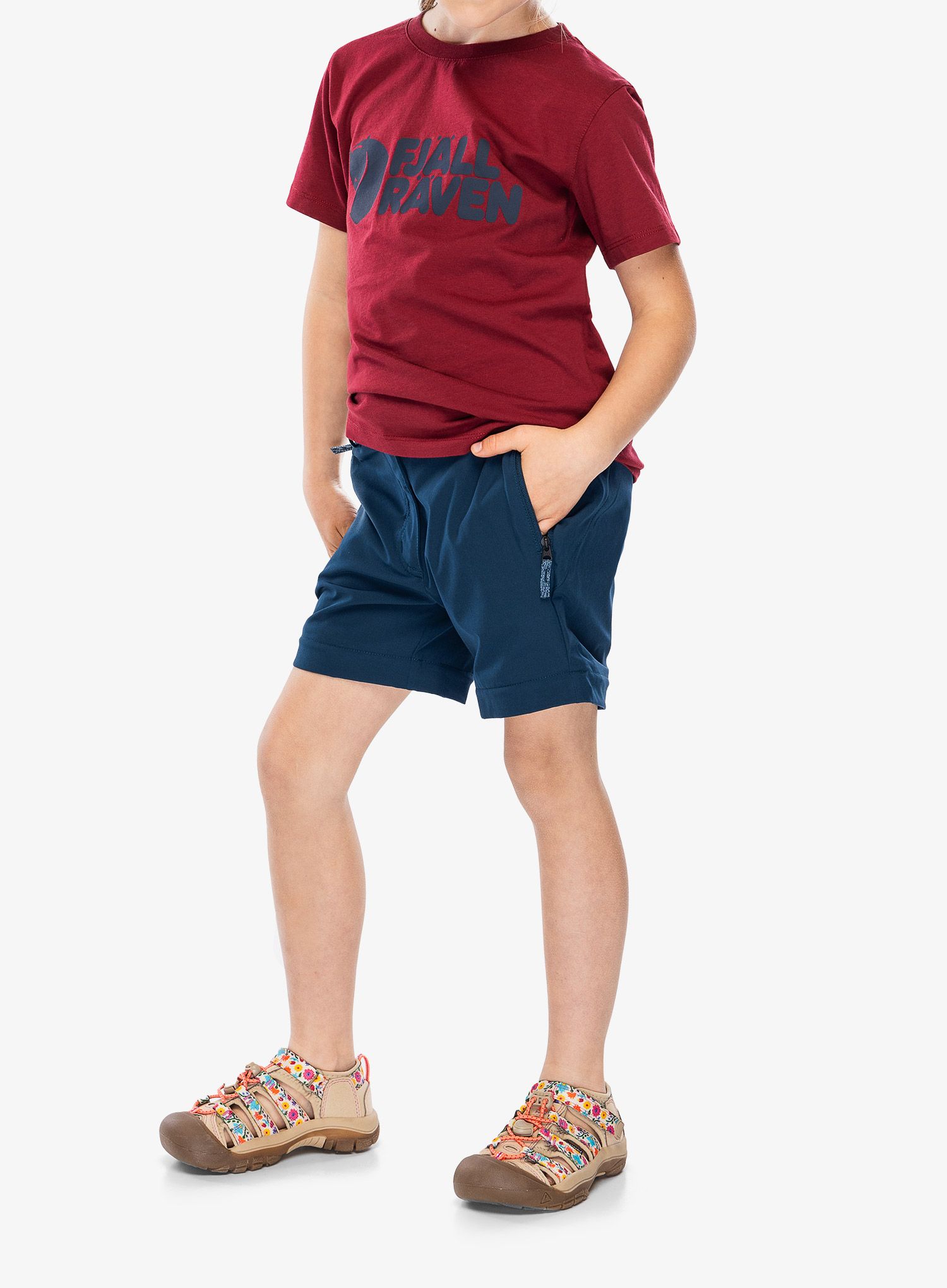Dětské tričko Fjallraven Kids Logo T-shirt - pomegranate red