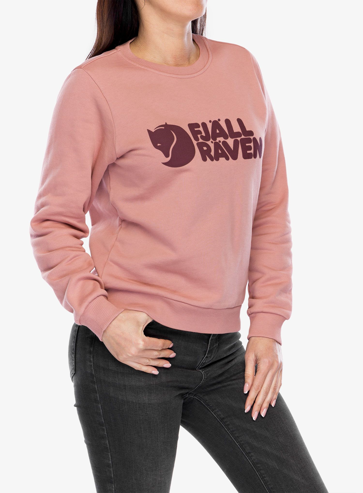 Dámská mikina Fjallraven Logo Sweater - dusty rose/port
