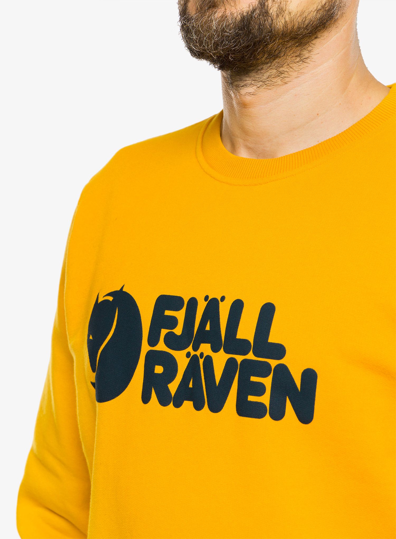 Mikina Fjallraven Logo Sweater - mustard yellow