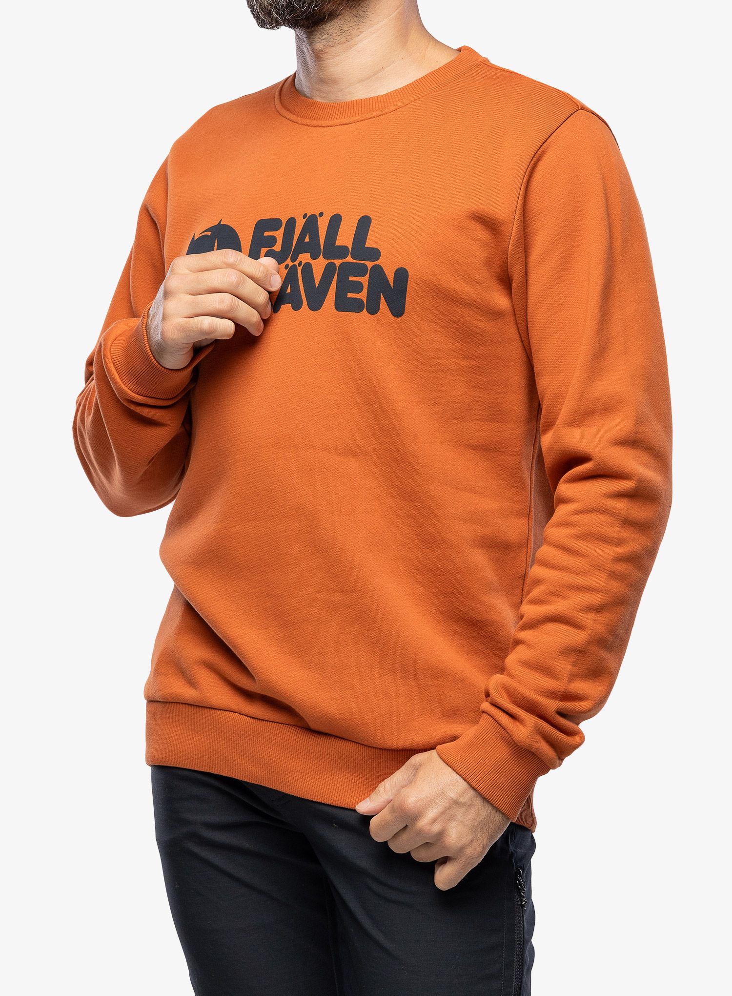 Mikina Fjallraven Logo Sweater - terracotta brown