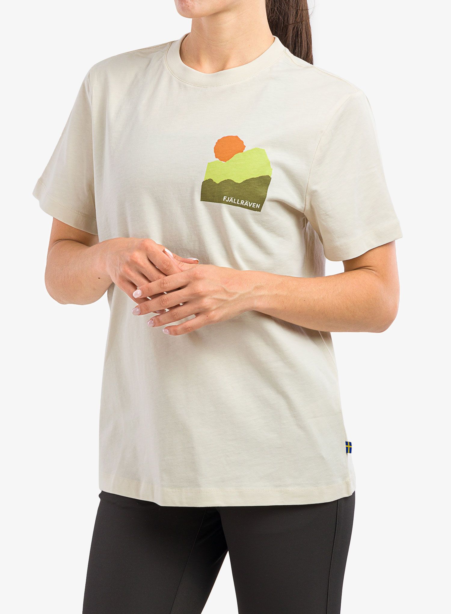 Dámské bavlněné tričko Fjallraven Nature T-shirt - chalk white