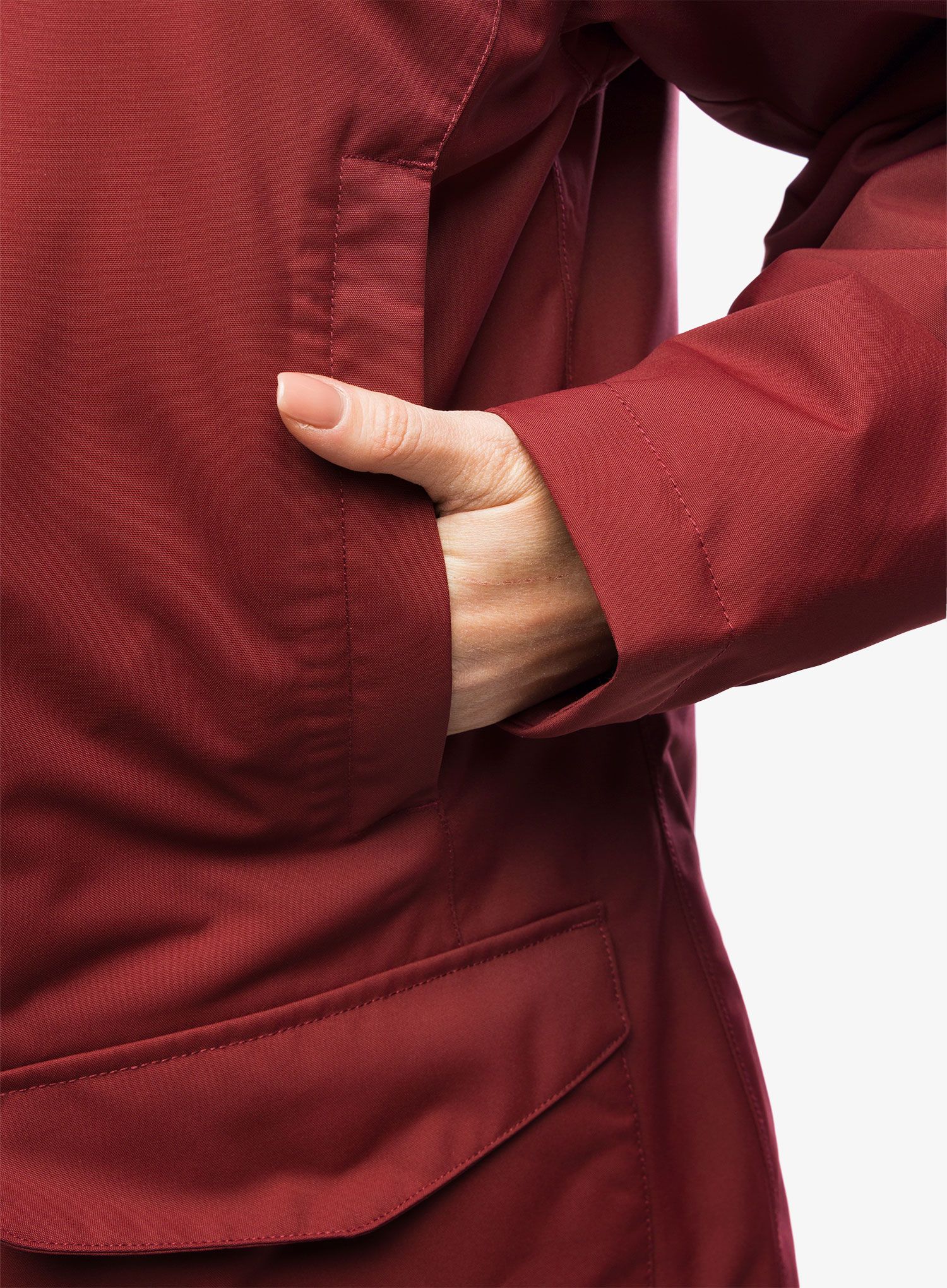 Dámská zimní parka Fjallraven Nuuk Lite Parka - bordeaux red