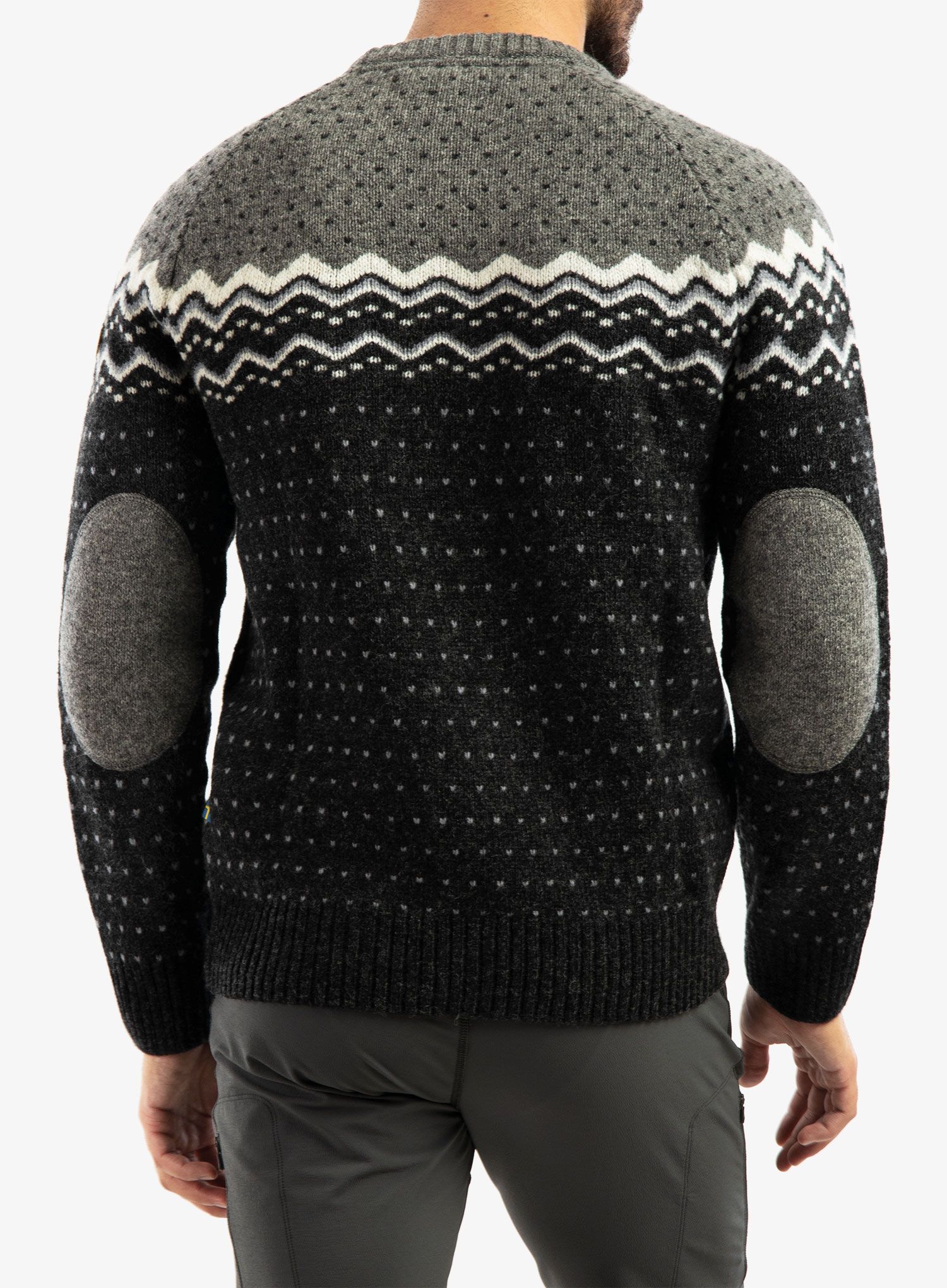 Svetr Fjallraven Ovik Knit Sweater - dark grey/grey
