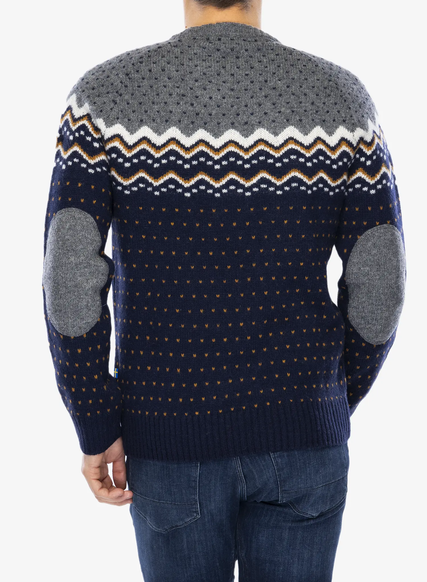 Svetr Fjallraven Ovik Knit Sweater - dark navy/navy