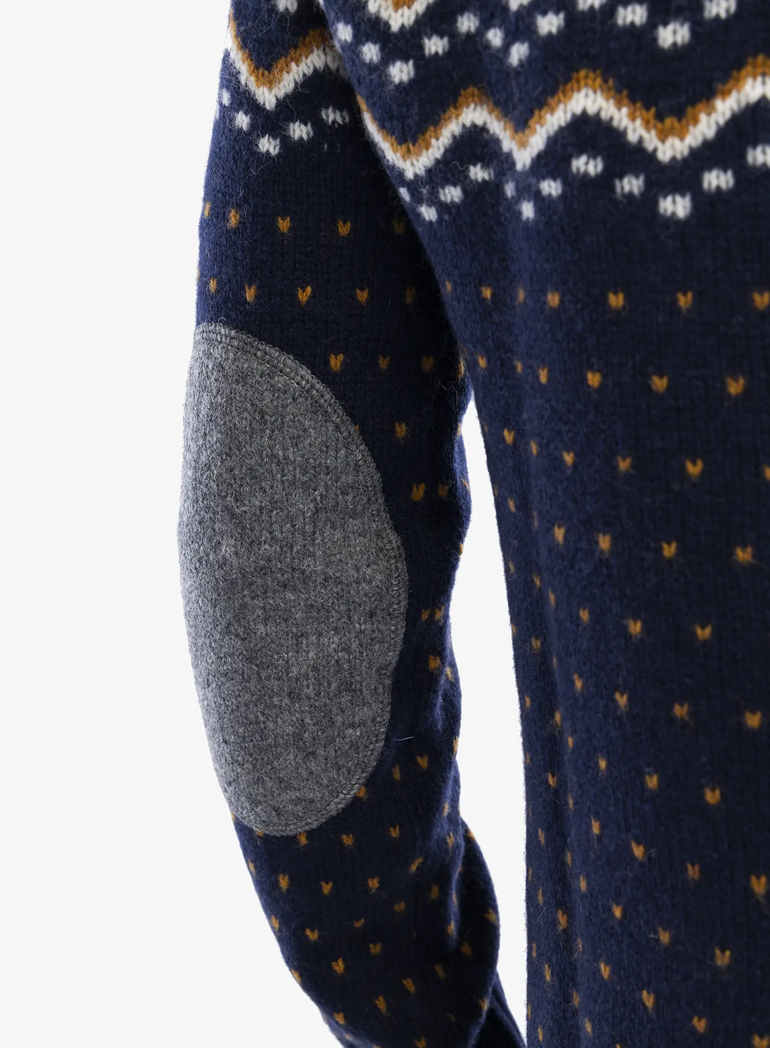 Svetr Fjallraven Ovik Knit Sweater - dark navy/navy
