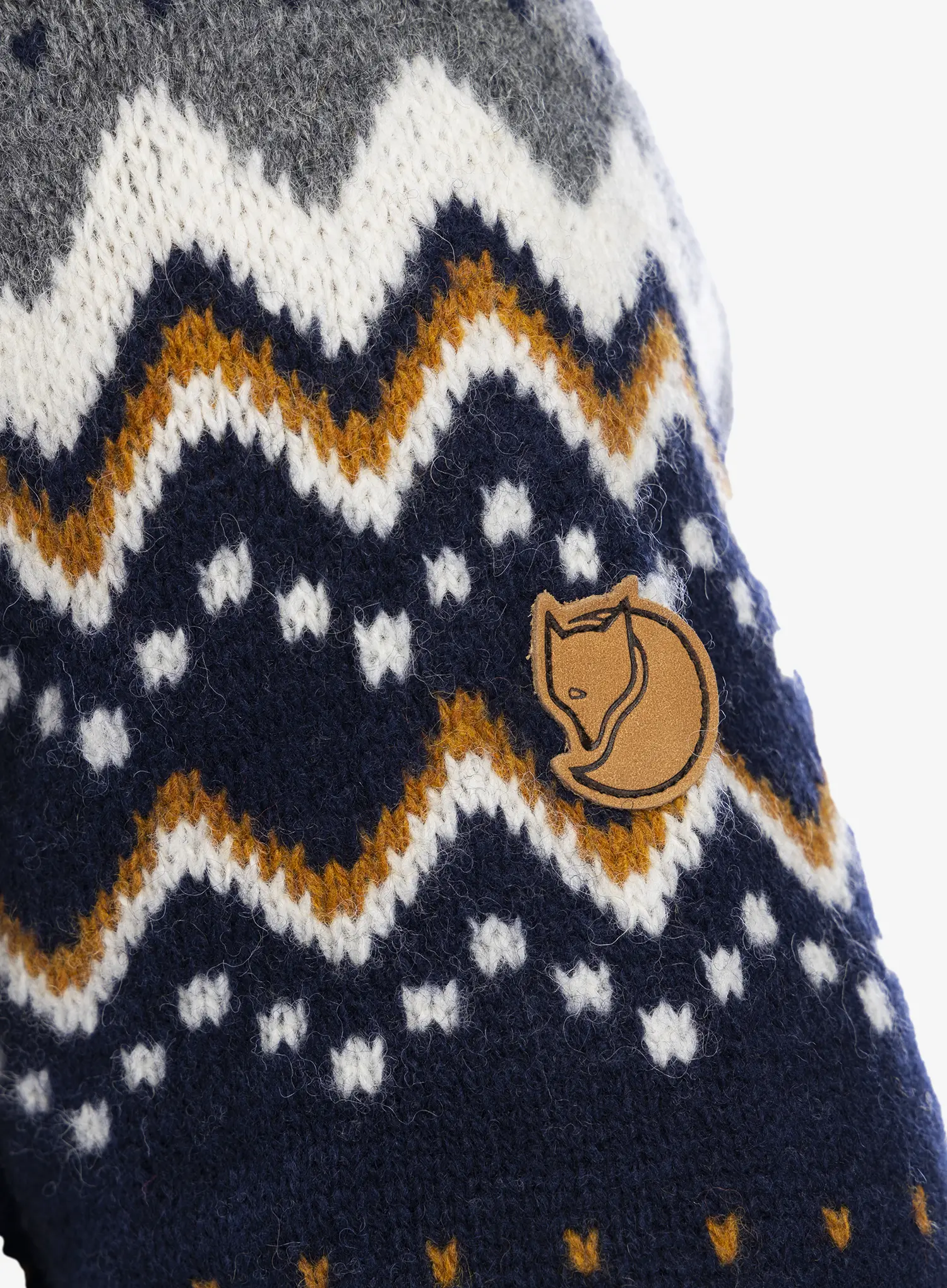 Svetr Fjallraven Ovik Knit Sweater - dark navy/navy
