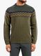 Svetr Fjallraven Ovik Knit Sweater - laurel green/deep forest