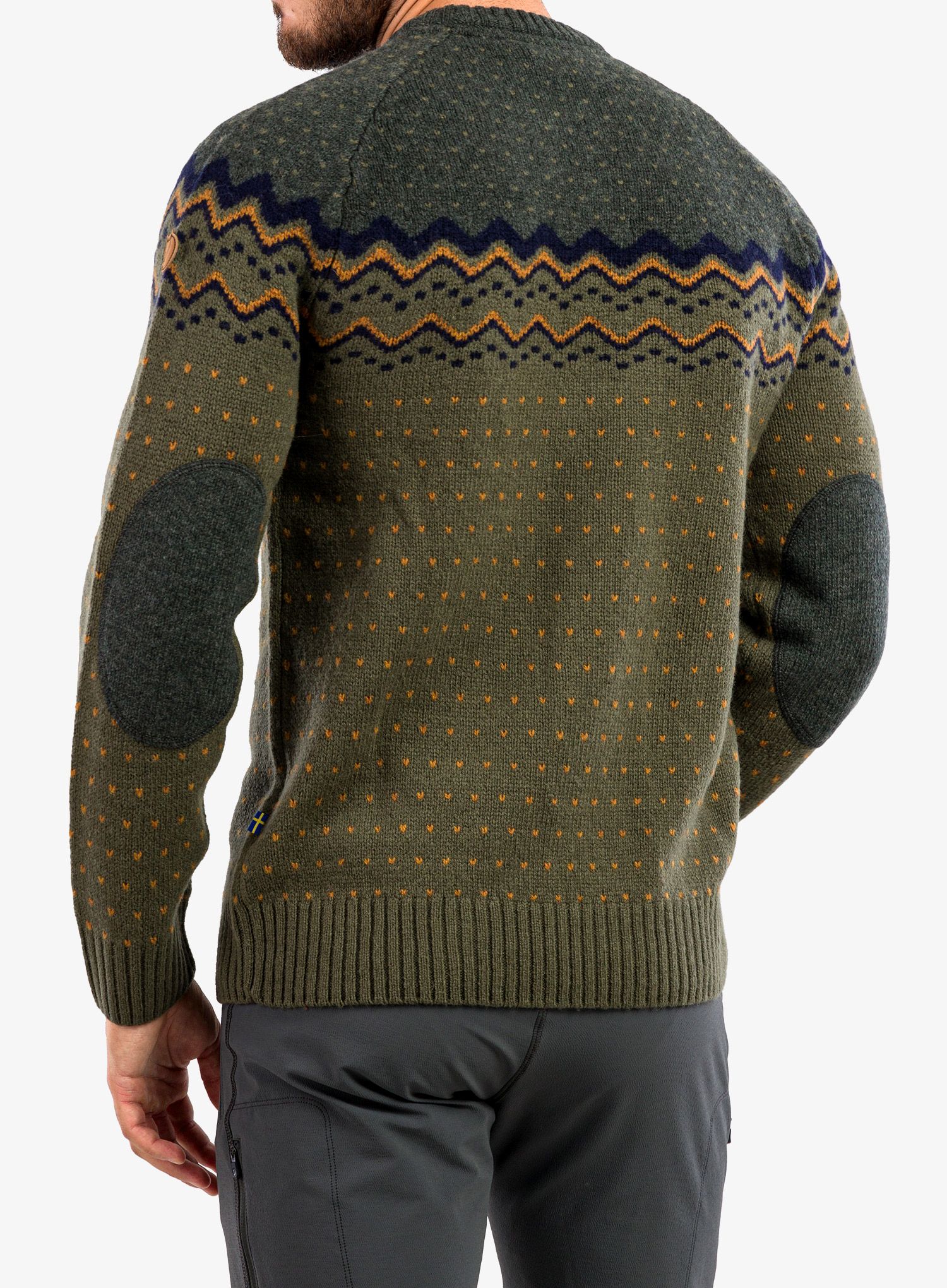 Svetr Fjallraven Ovik Knit Sweater - laurel green/deep forest