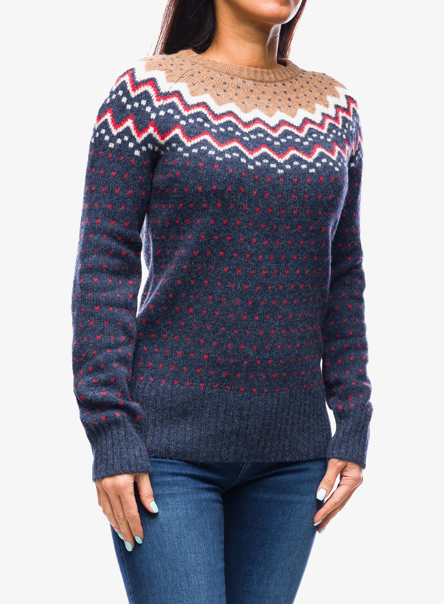 Dámský svetr Fjallraven Ovik Knit Sweater - navy