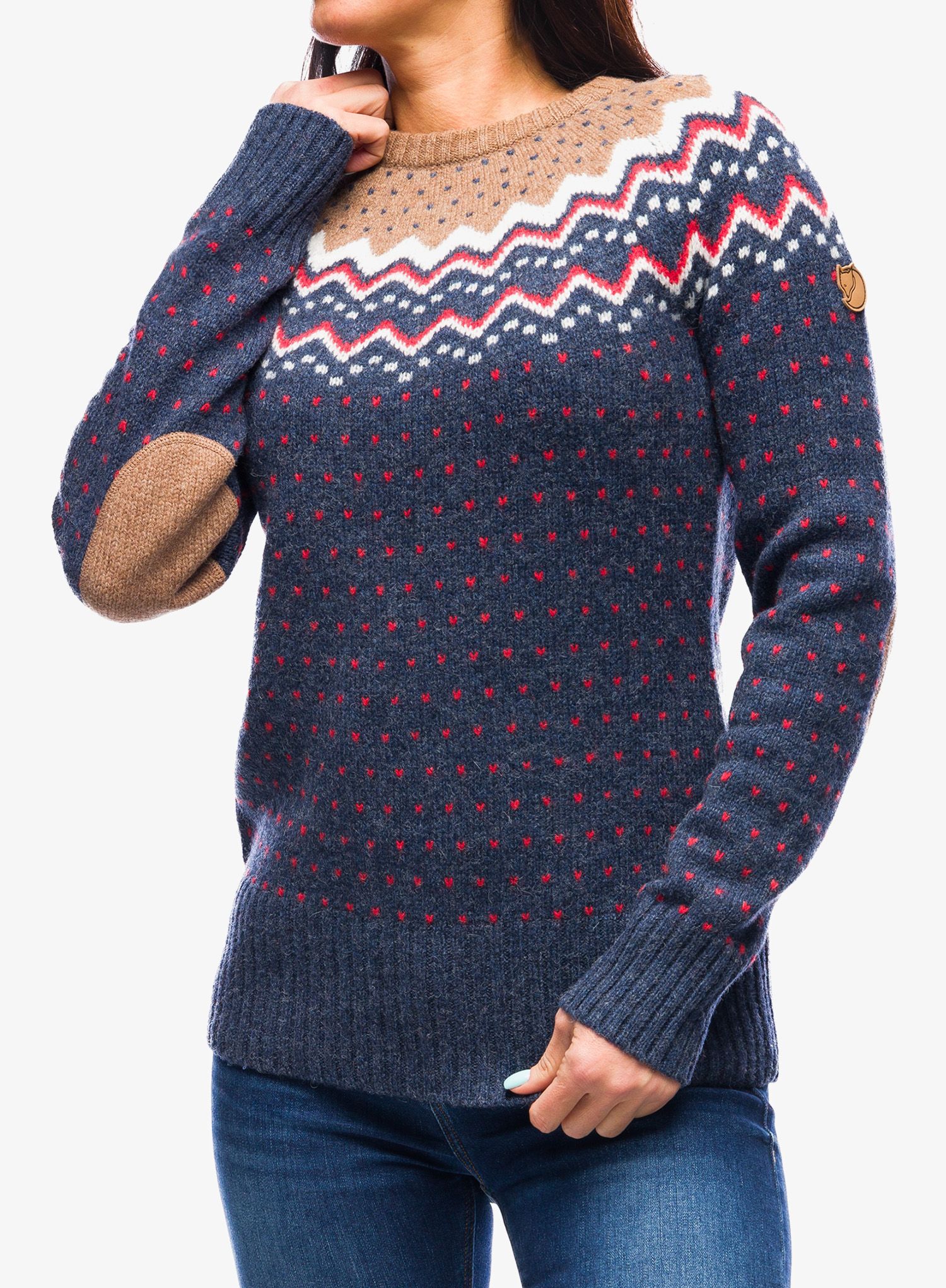 Dámský svetr Fjallraven Ovik Knit Sweater - navy
