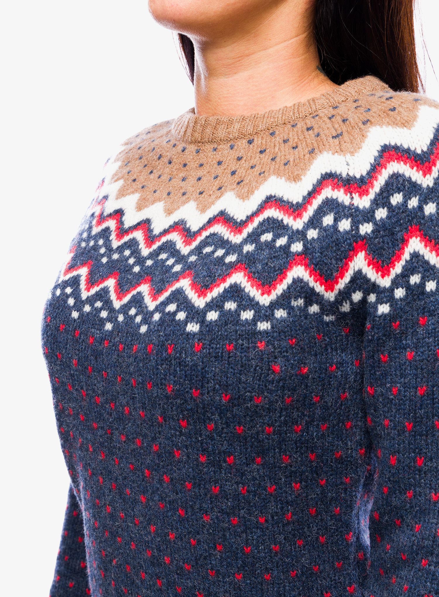 Dámský svetr Fjallraven Ovik Knit Sweater - navy