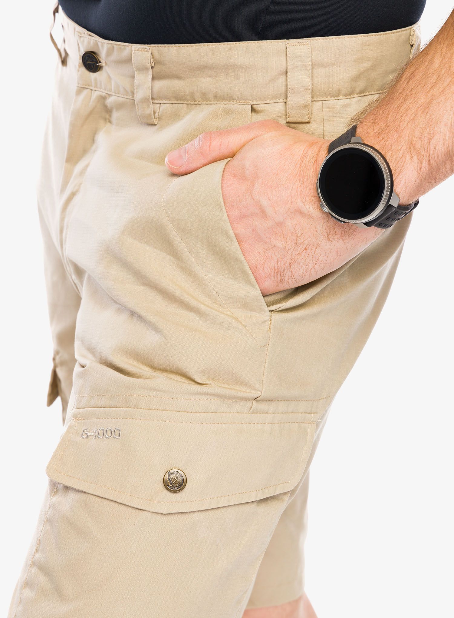 Outdoorové kraťasy Fjallraven Ruaha Shorts - fossil