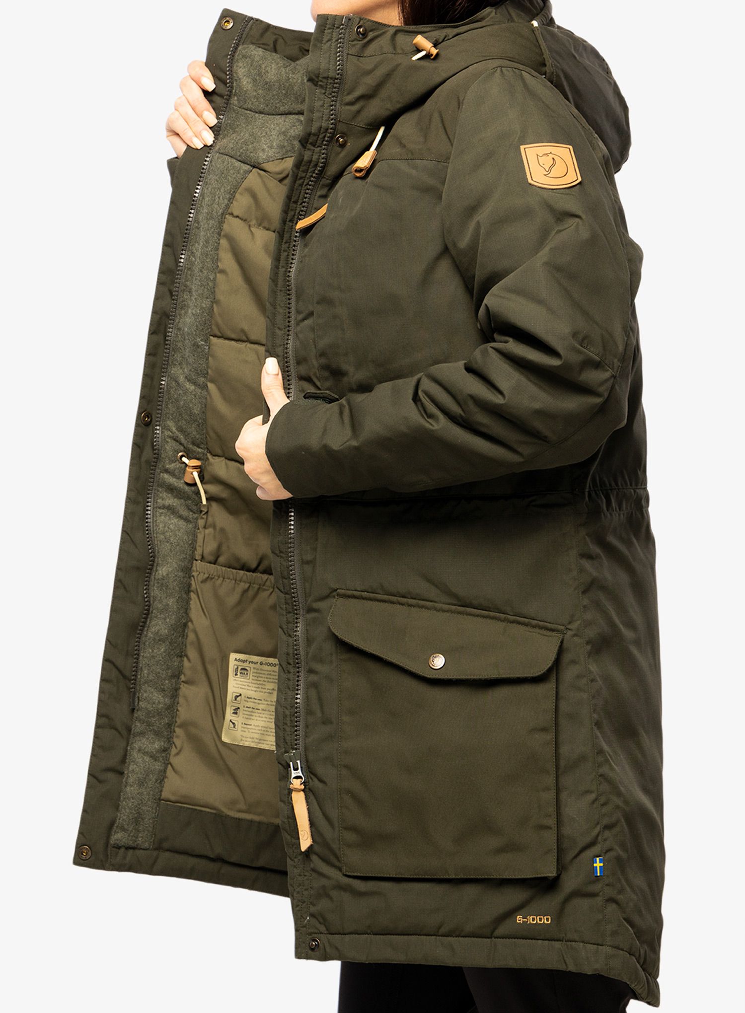 Dámský kabát Fjallraven Singi Wool Padded Parka - deep forest