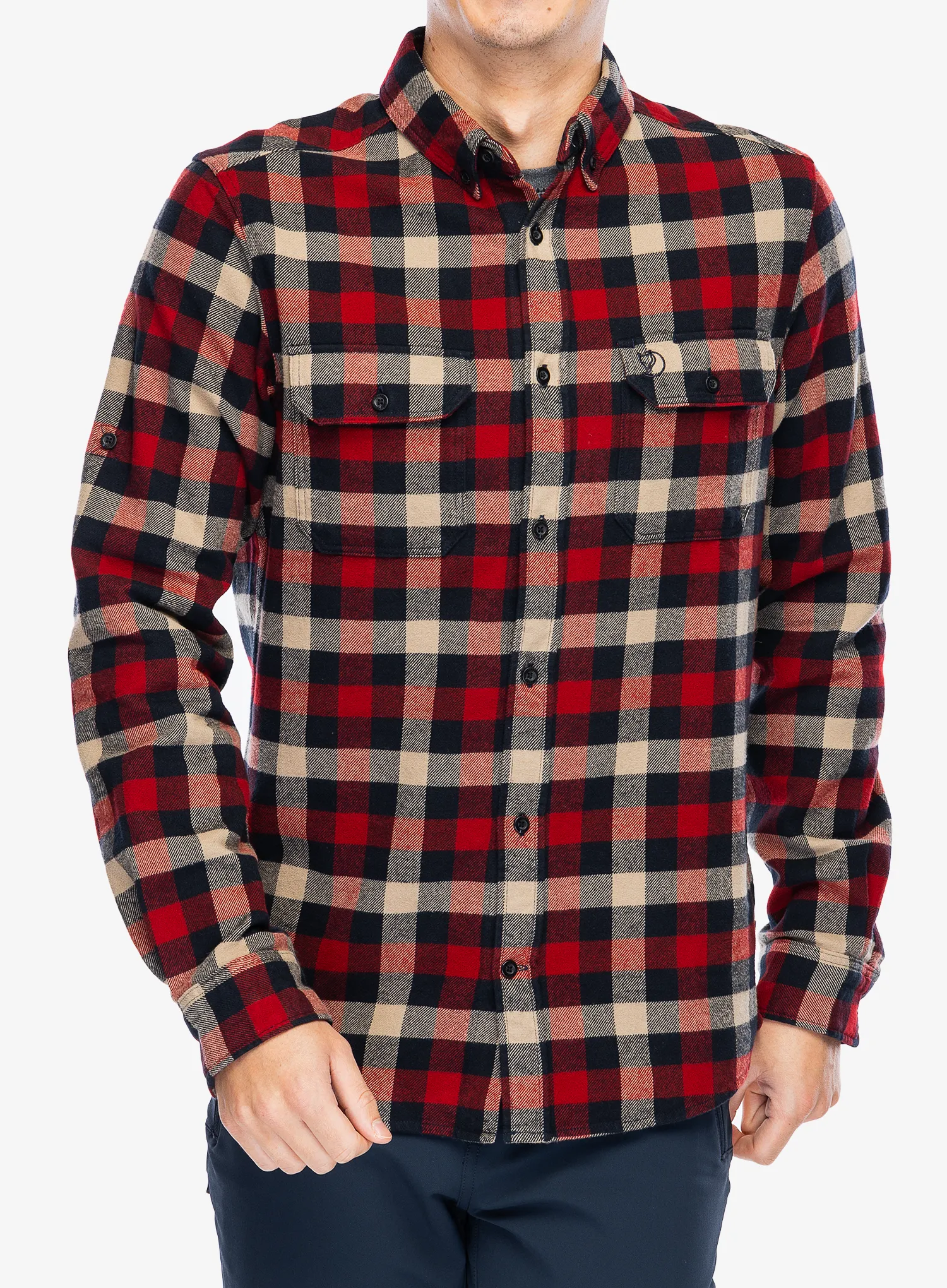Turistická košile Fjallraven Skog Shirt - dark navy/red