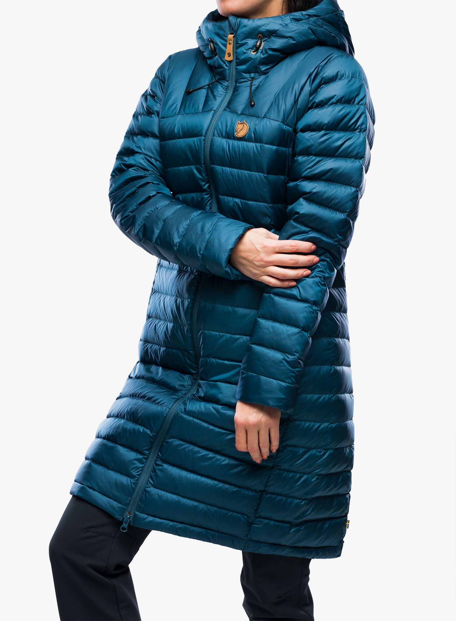 Dámský péřový kabát Fjallraven Snow Flake Parka - deep sea