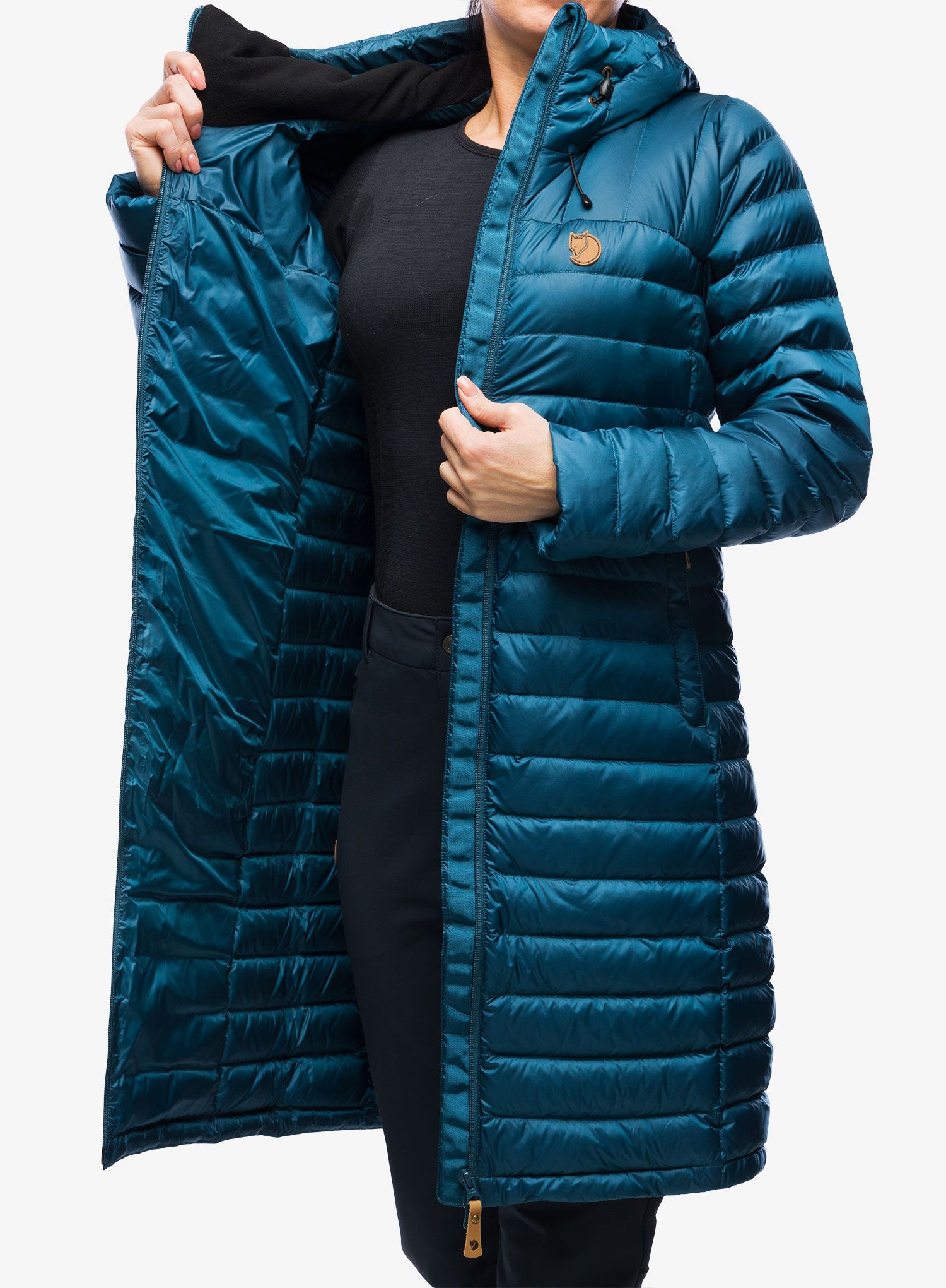 Dámský péřový kabát Fjallraven Snow Flake Parka - deep sea