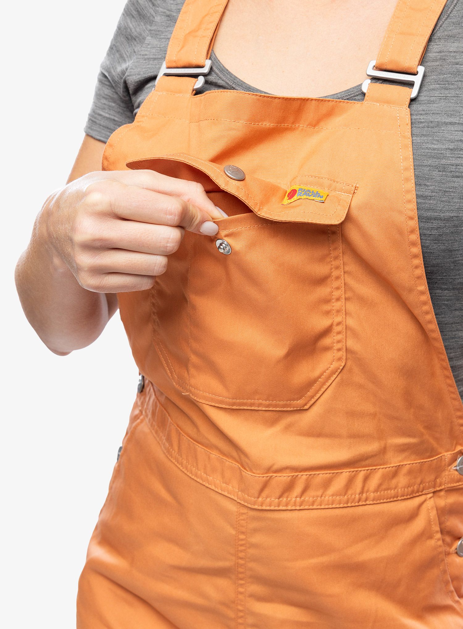 Turistické kalhoty dámské Fjallraven Vardag Dungaree Trousers - desert brown