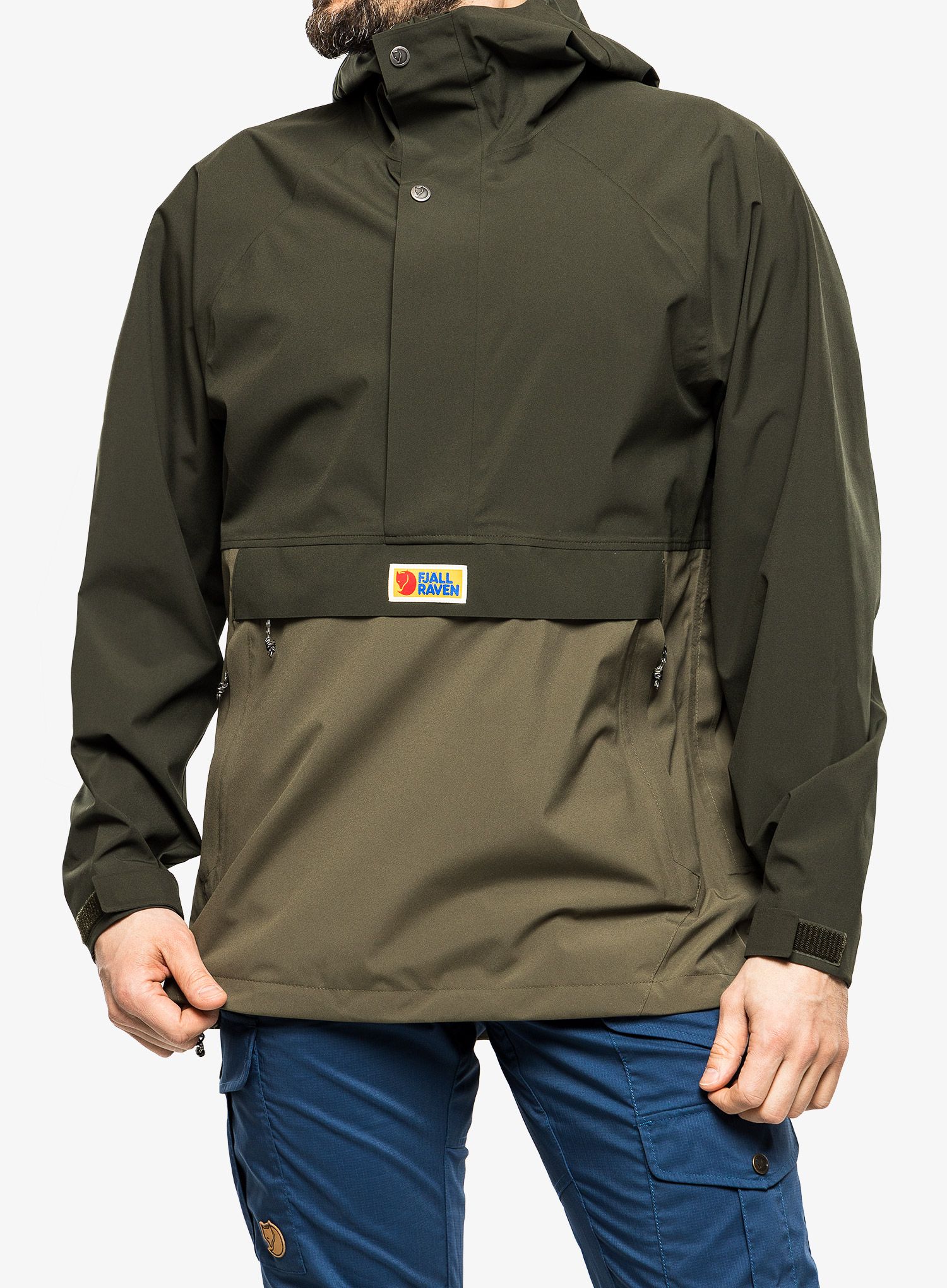 Bunda do deště Fjallraven Vardag Hydratic Anorak - deep forest/laurel green