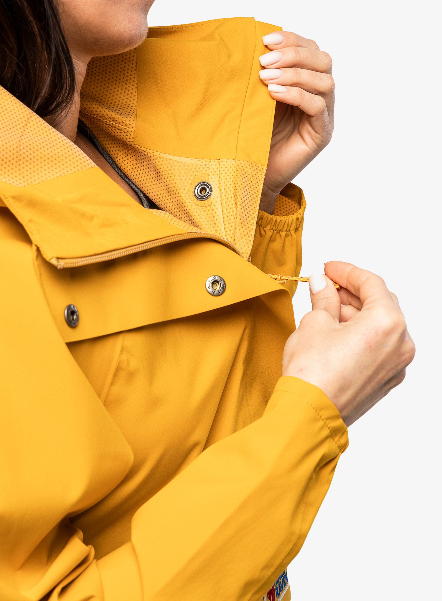 Dámská bunda do deště Fjallraven Vardag Hydratic Anorak - mustard yellow