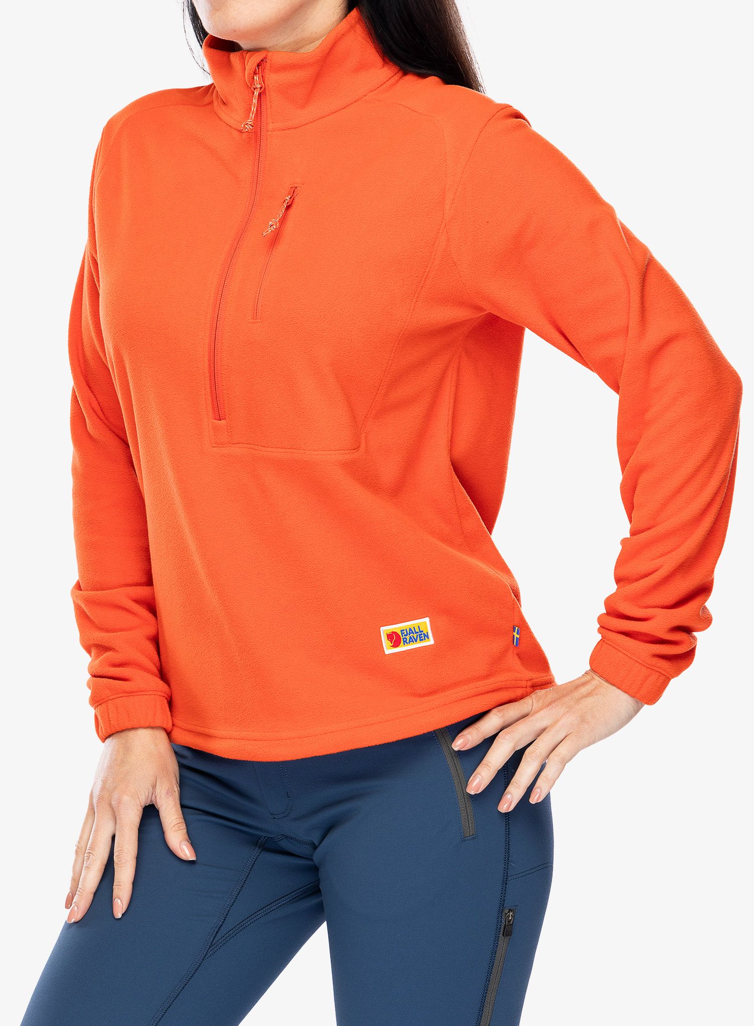 Fleece mikina dámská Fjallraven Vardag Lite Fleece - flame orange