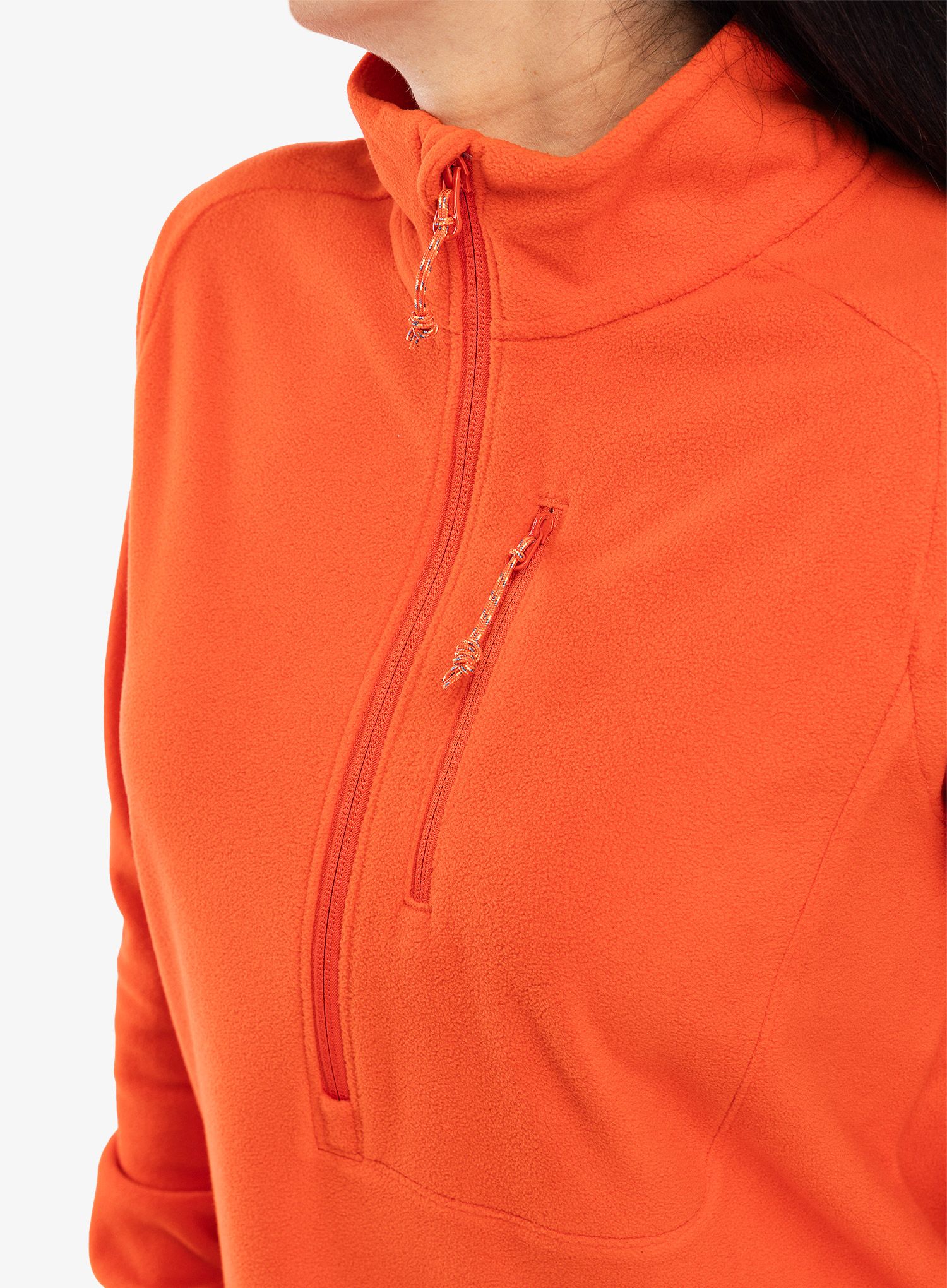 Fleece mikina dámská Fjallraven Vardag Lite Fleece - flame orange