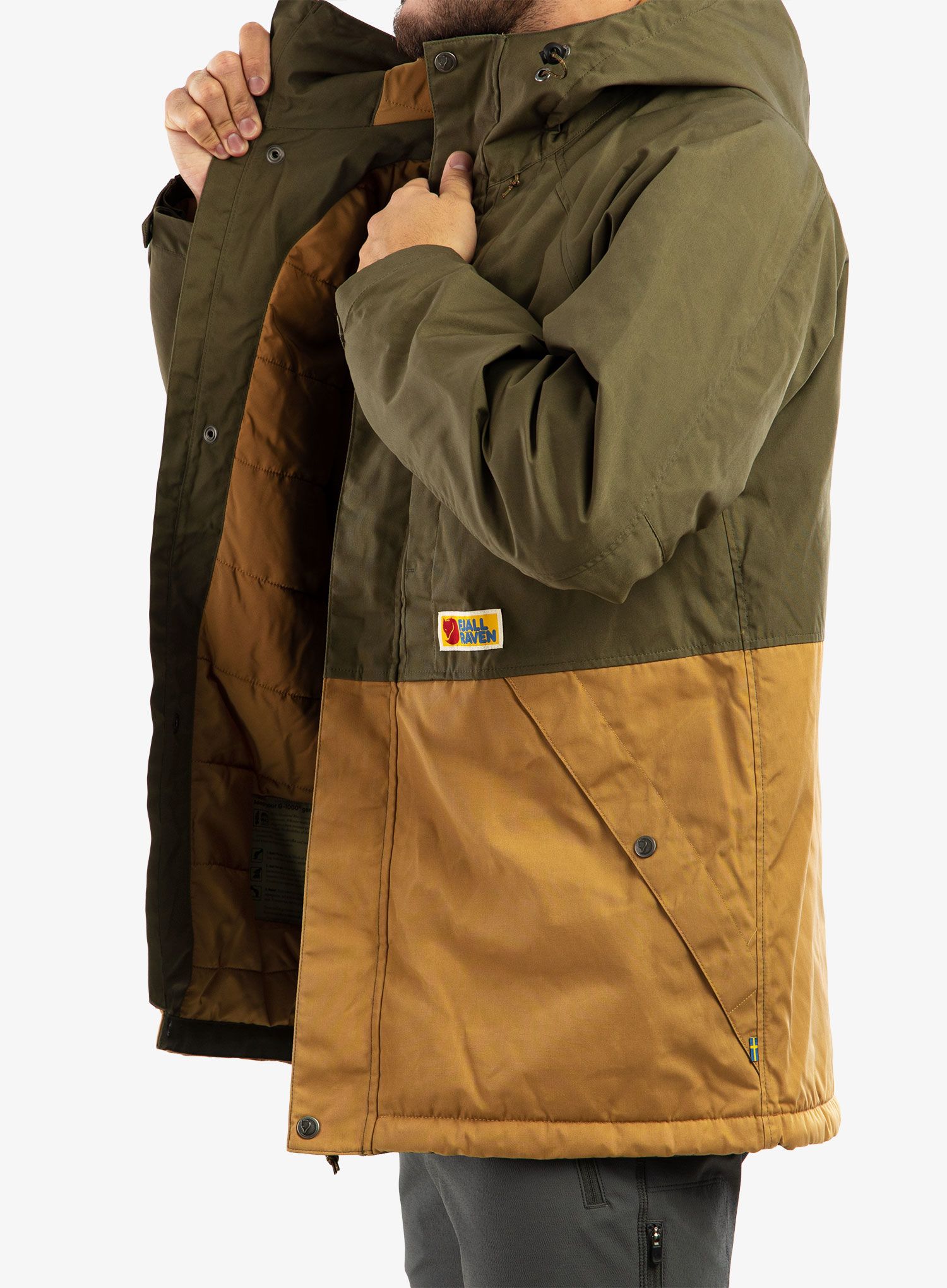 Izolovaná bunda Fjallraven Vardag Lite Padded Jacket - green/brown