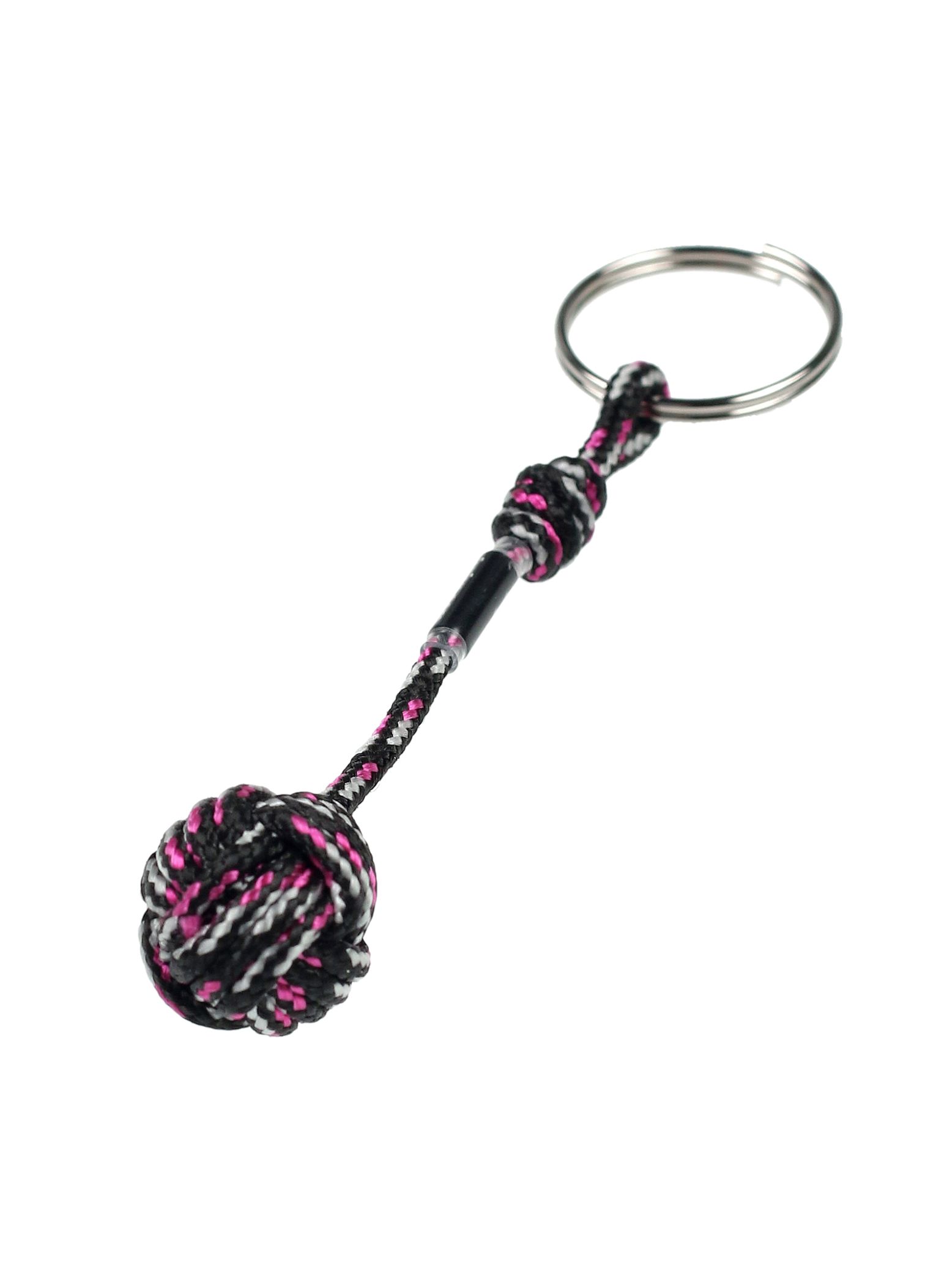 Přívěšek FujFuj Keychain Knot Monkey Fist - black dotted