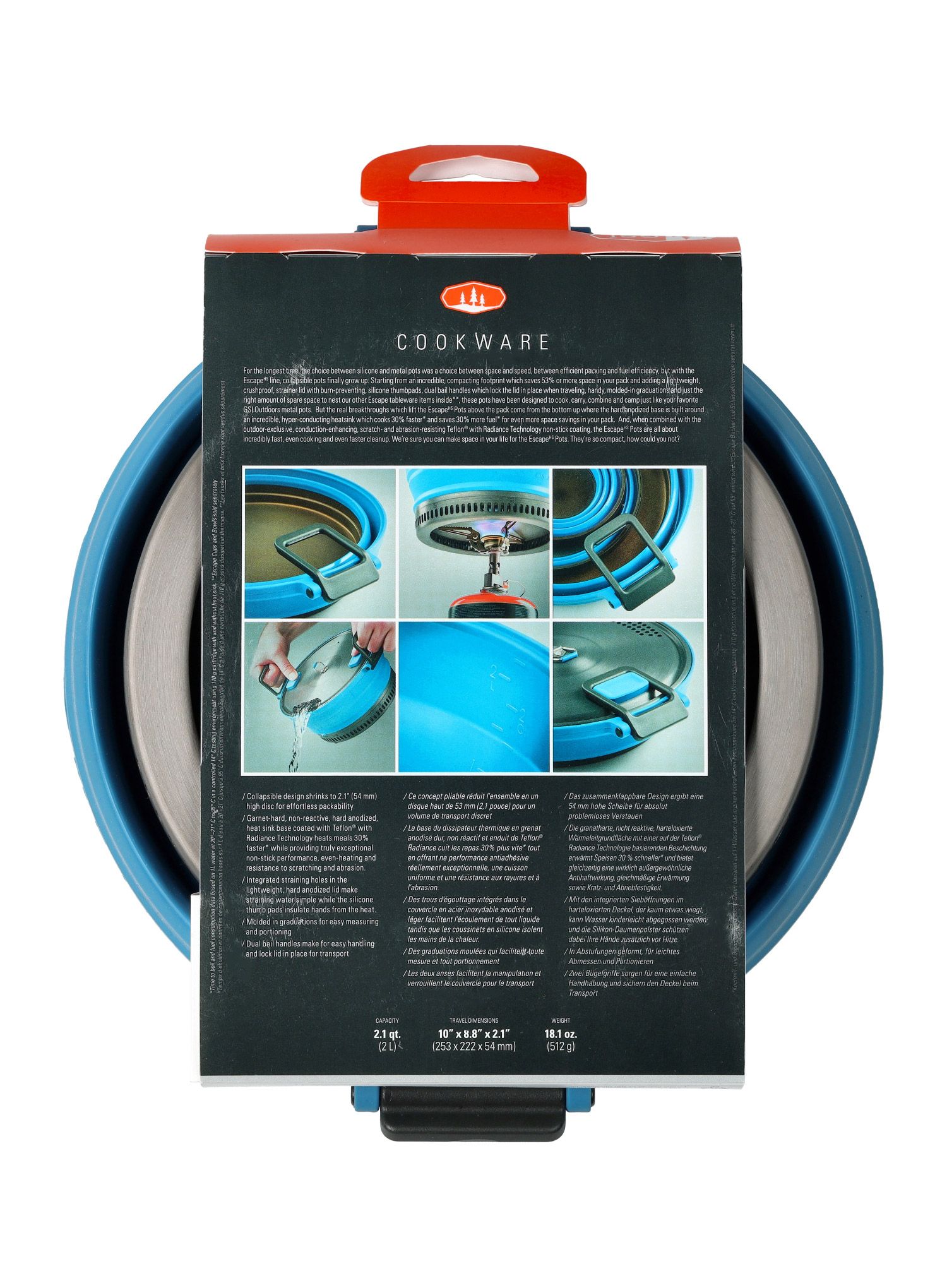 Turistický hrnec GSI Outdoors Escape HS 2L Pot - blue