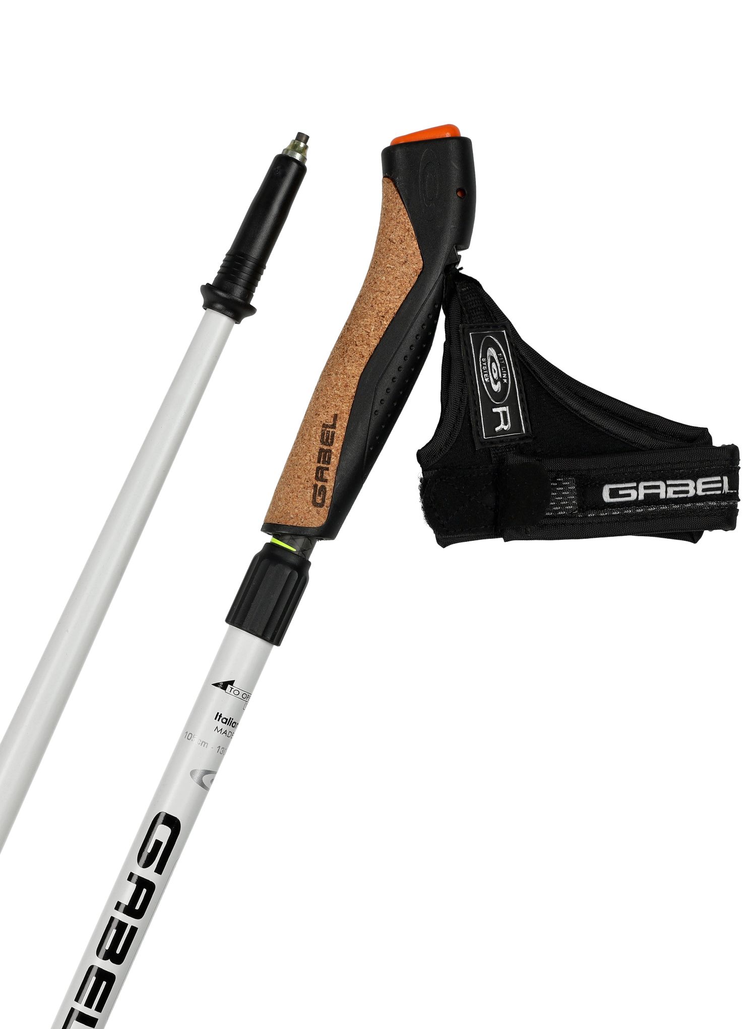 Nordic walking hůlky Gabel Nordic Revo A.I. Alu Carbon 105-130 cm