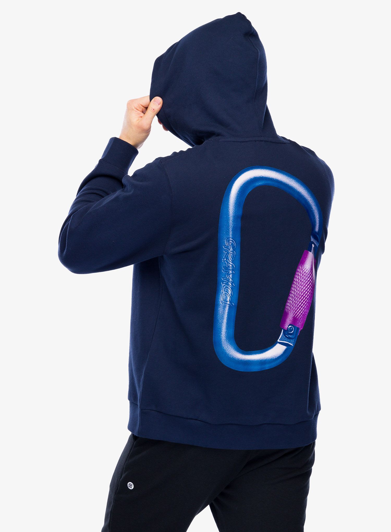 Mikina s kapucí Gramicci Carabiner Hooded Sweatshirt - navy