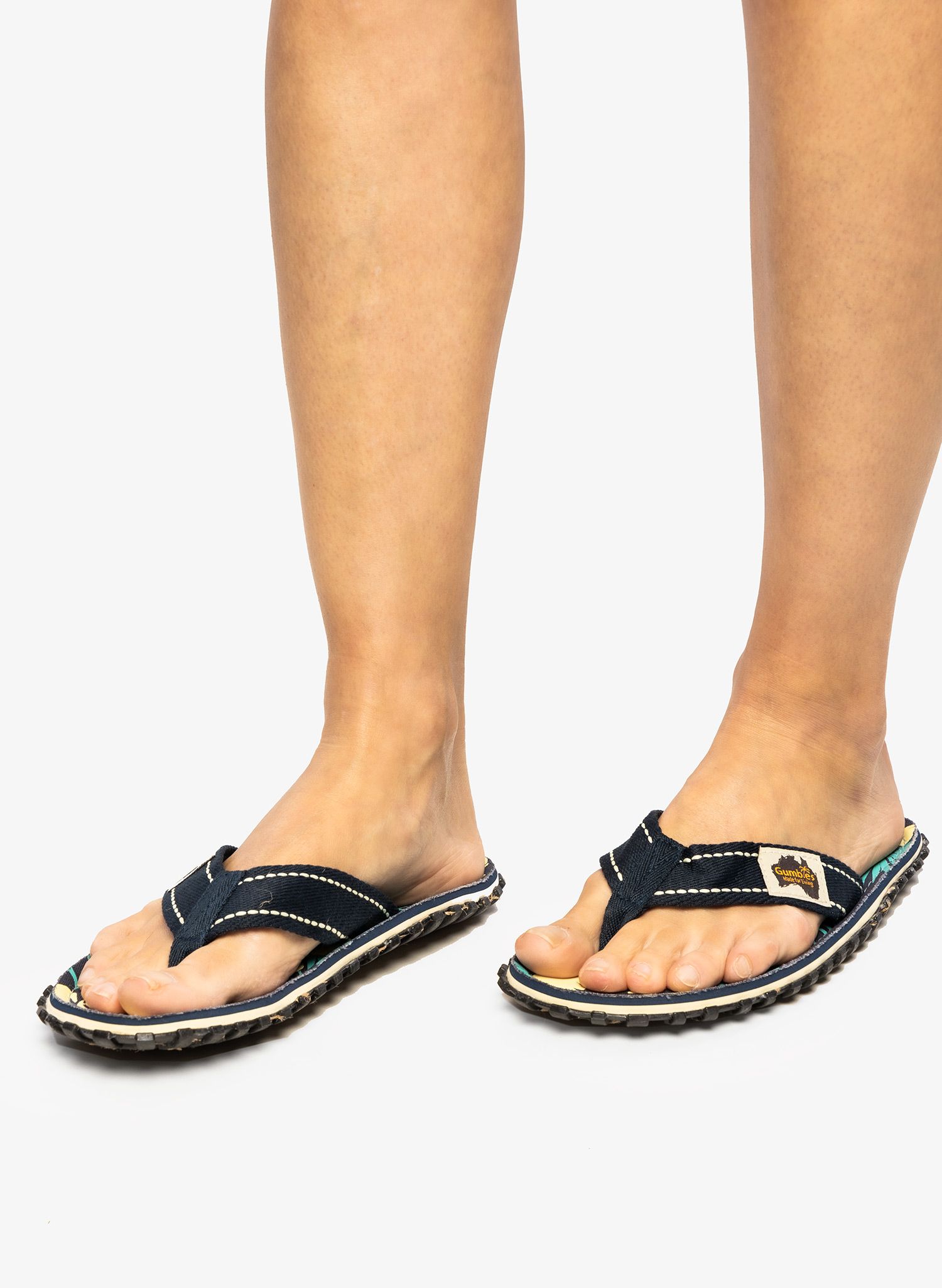 Žabky Gumbies Islander Canvas Flip-Flops - blue hibiscus