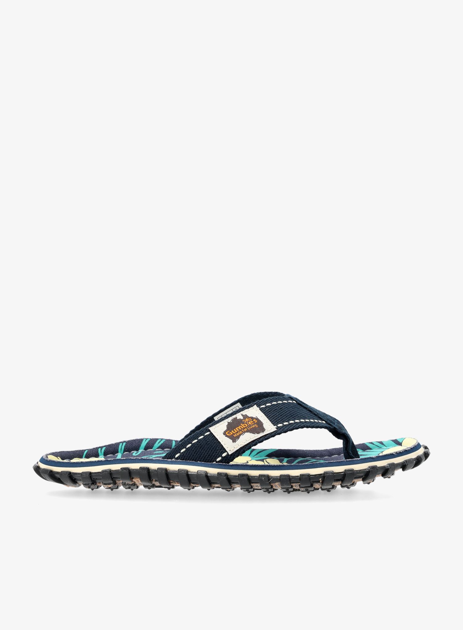Žabky Gumbies Islander Canvas Flip-Flops - blue hibiscus