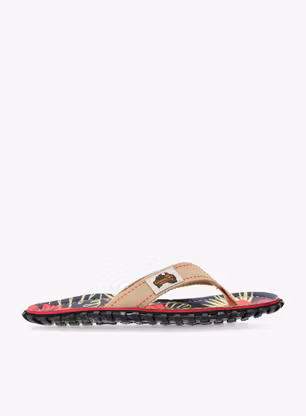 Žabky Gumbies Islander Canvas Flip-Flops - denim hibiscus