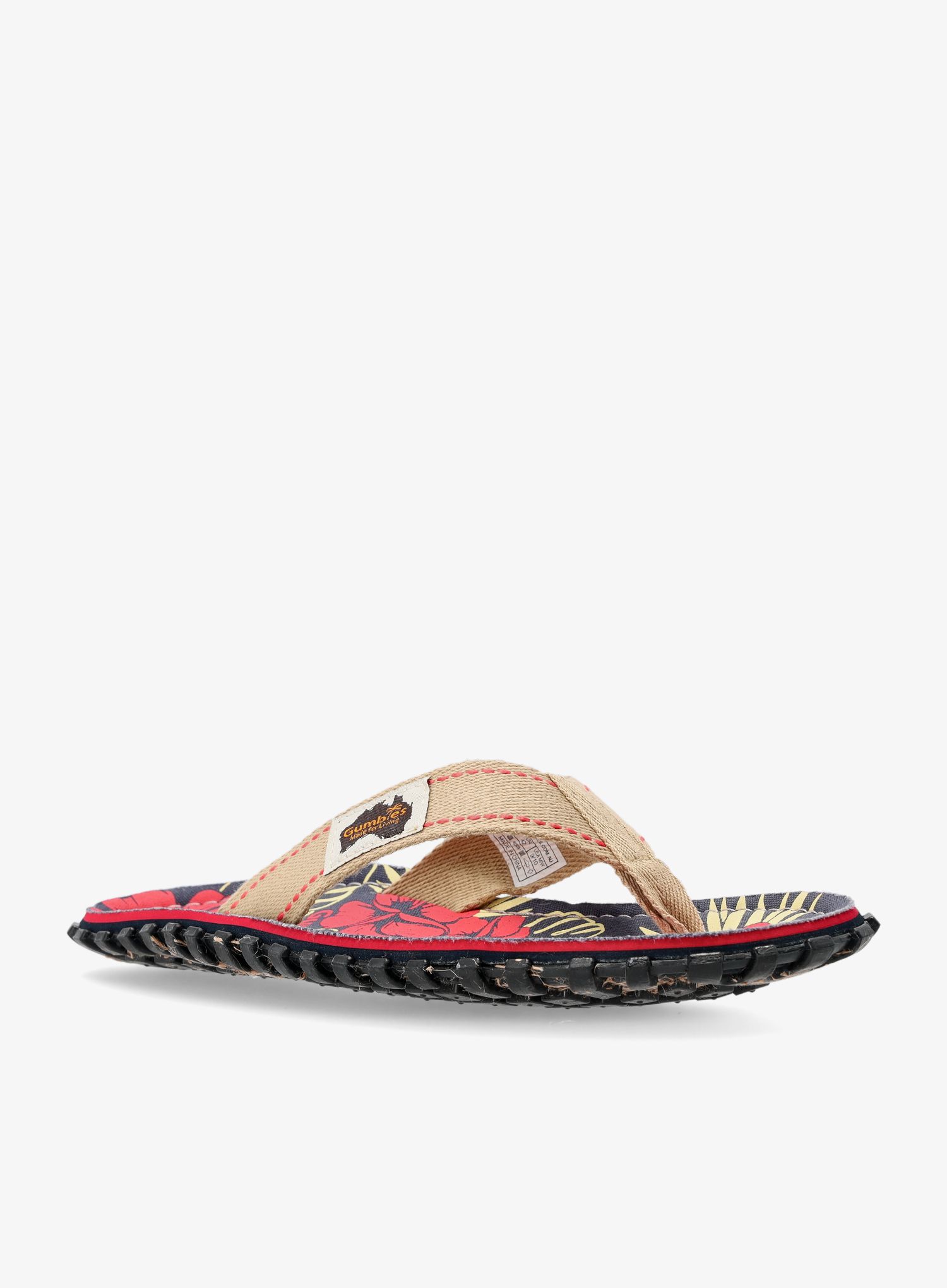 Žabky Gumbies Islander Canvas Flip-Flops - denim hibiscus