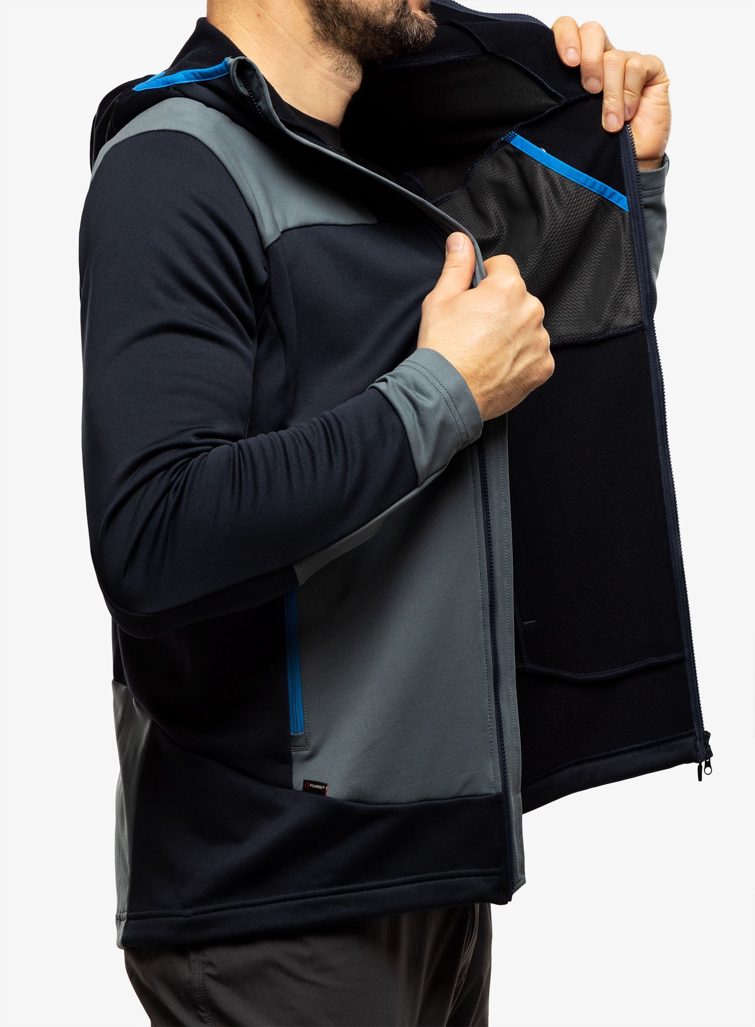 Mikina s kapucí Haglofs Astral Hood - tarn blue/steel blue