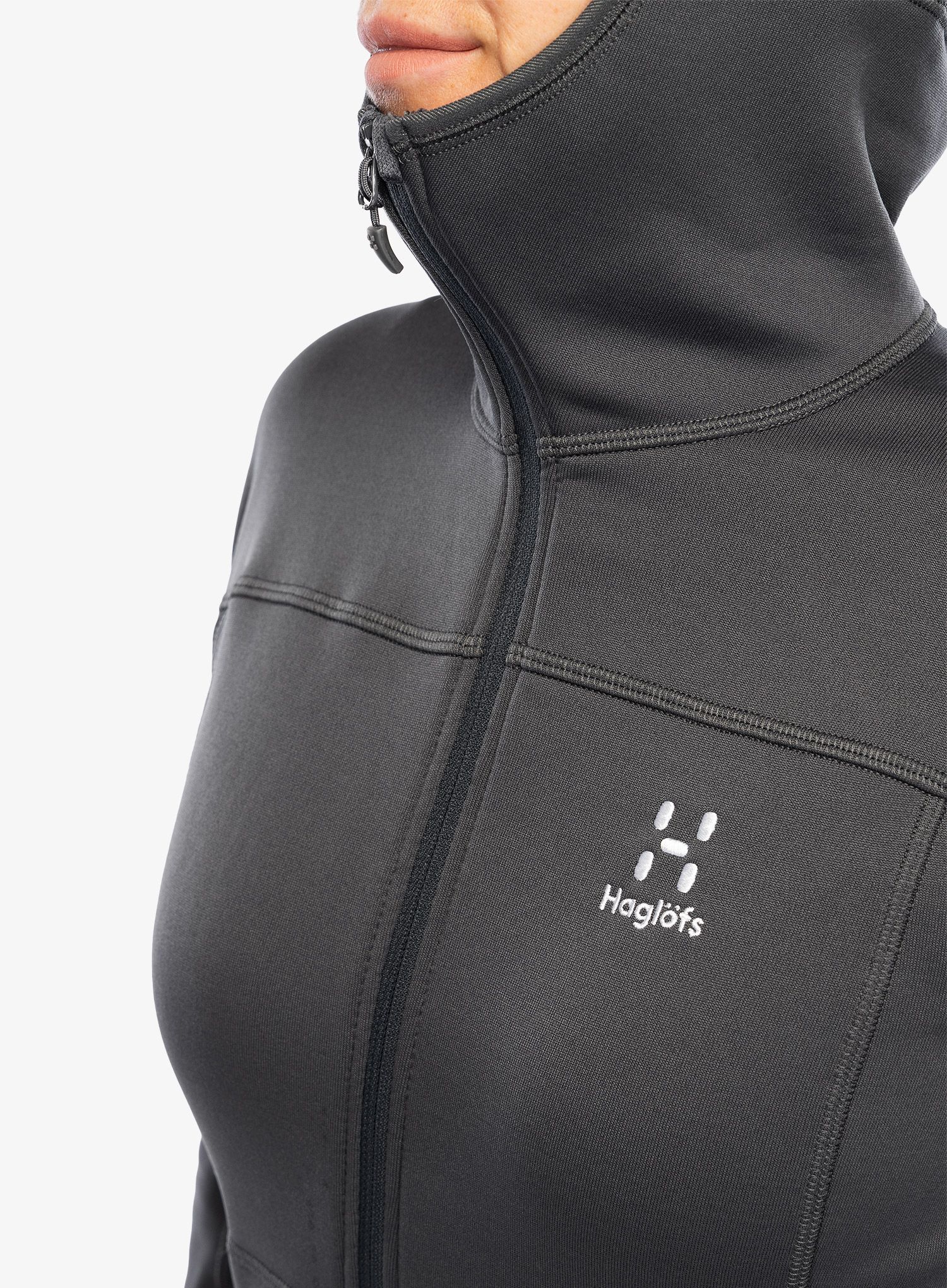 Dámská mikina s kapucí Haglofs Betula Hood - magnetite
