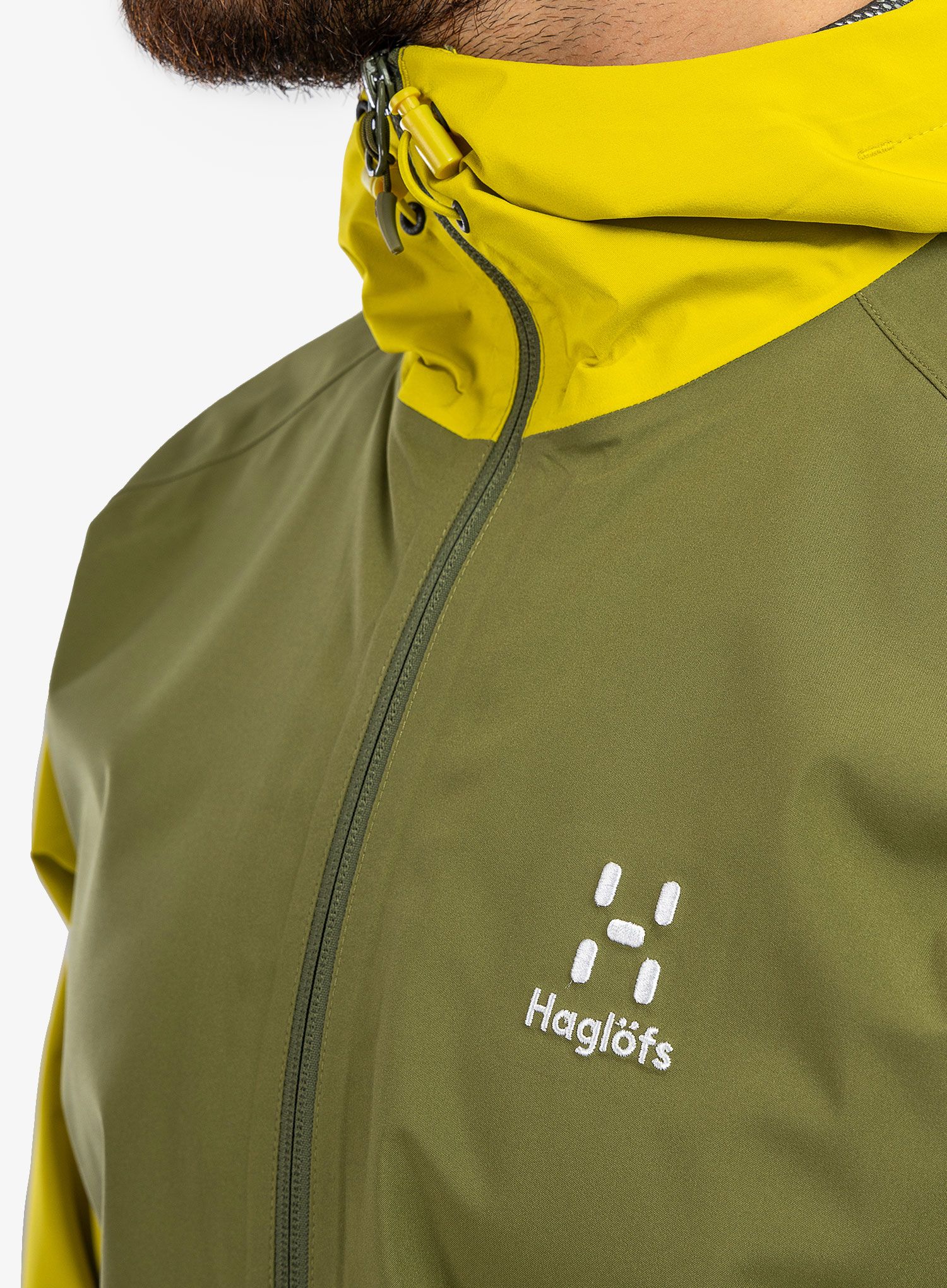 Bunda do deště Haglofs Buteo Jacket - olive green/aurora