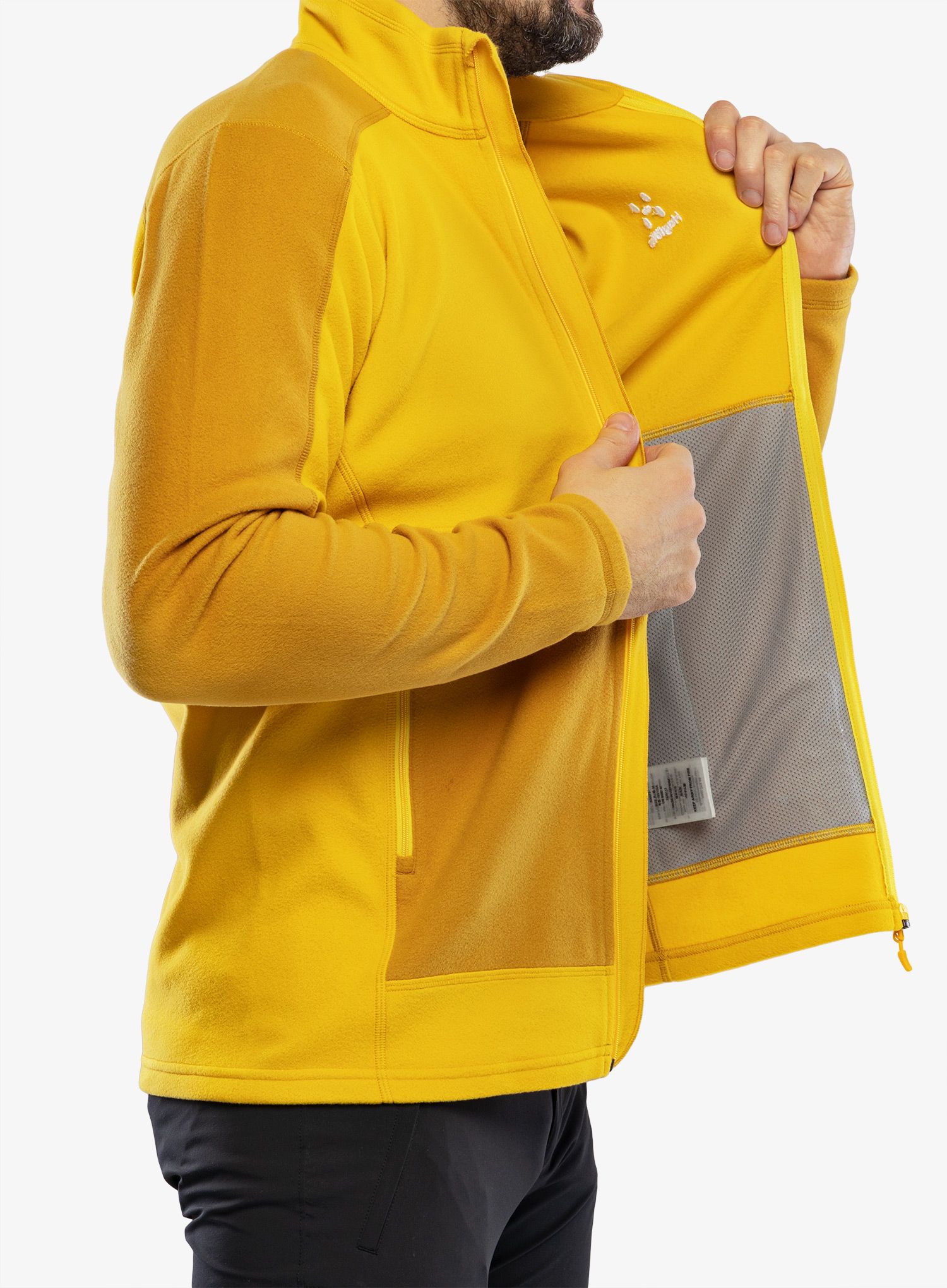 Fleece mikina Haglofs Buteo Mid Jacket - autumn leaves/pumpkin yellow