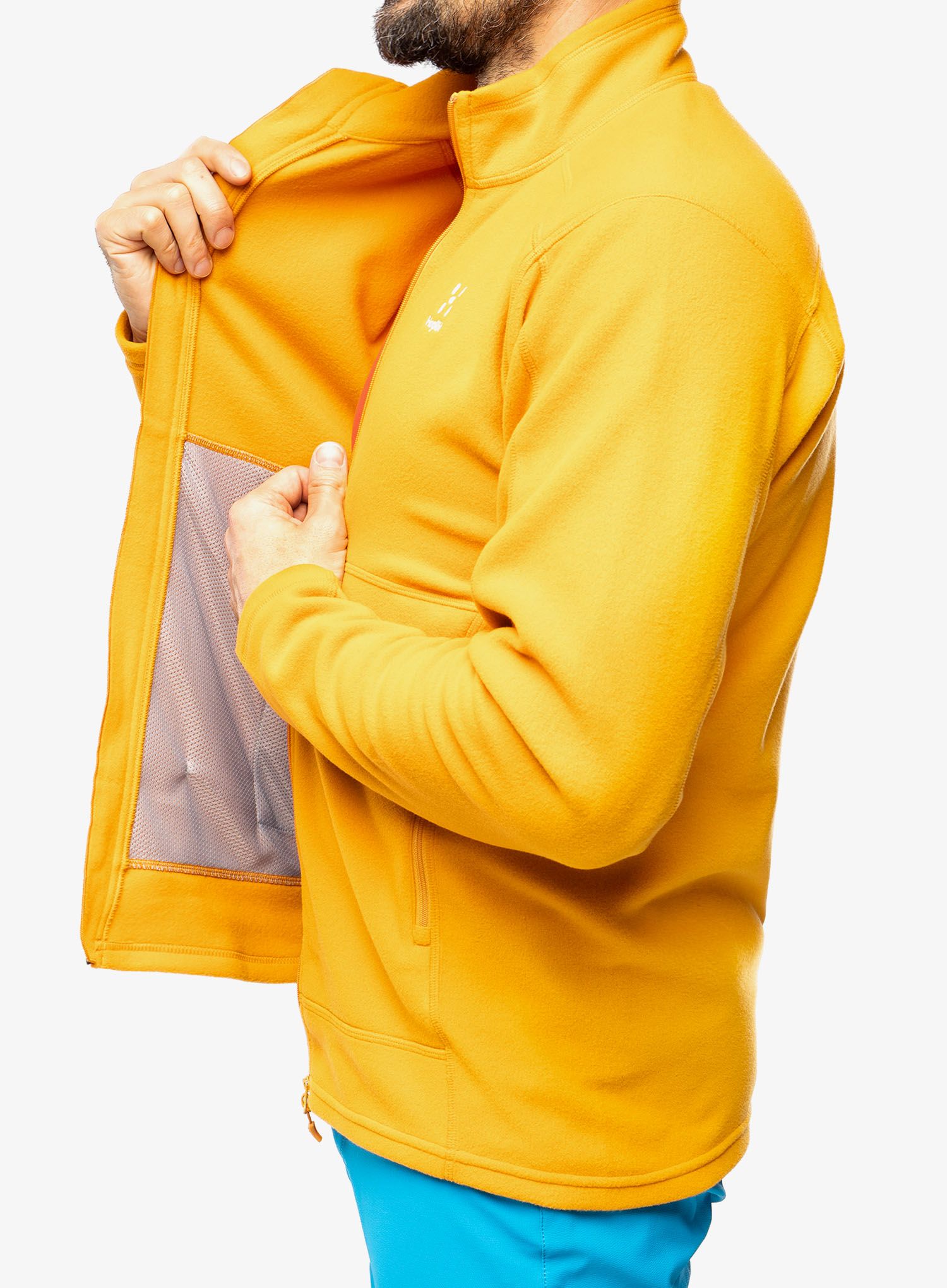 Fleece mikina Haglofs Buteo Mid Jacket - desert yellow