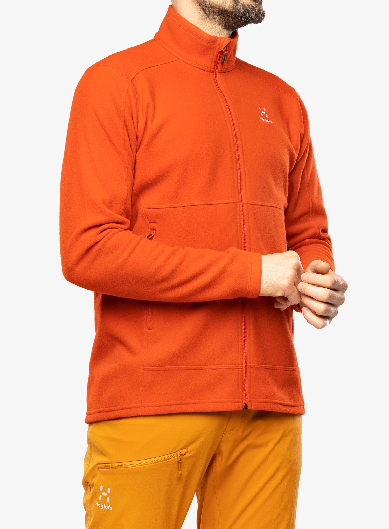 Mikina bez kapuce Haglofs Buteo Mid Jacket - habanero