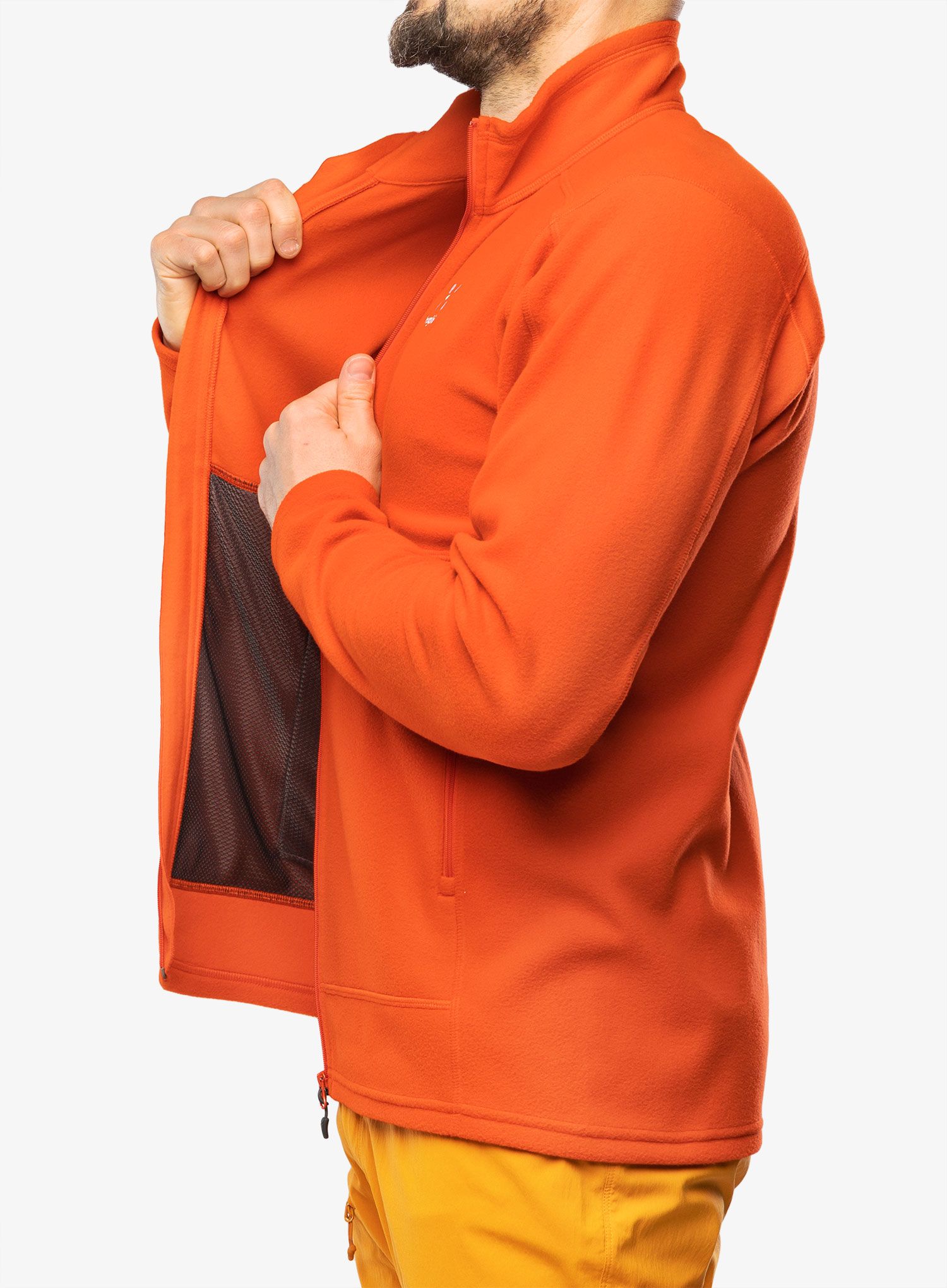 Mikina bez kapuce Haglofs Buteo Mid Jacket - habanero