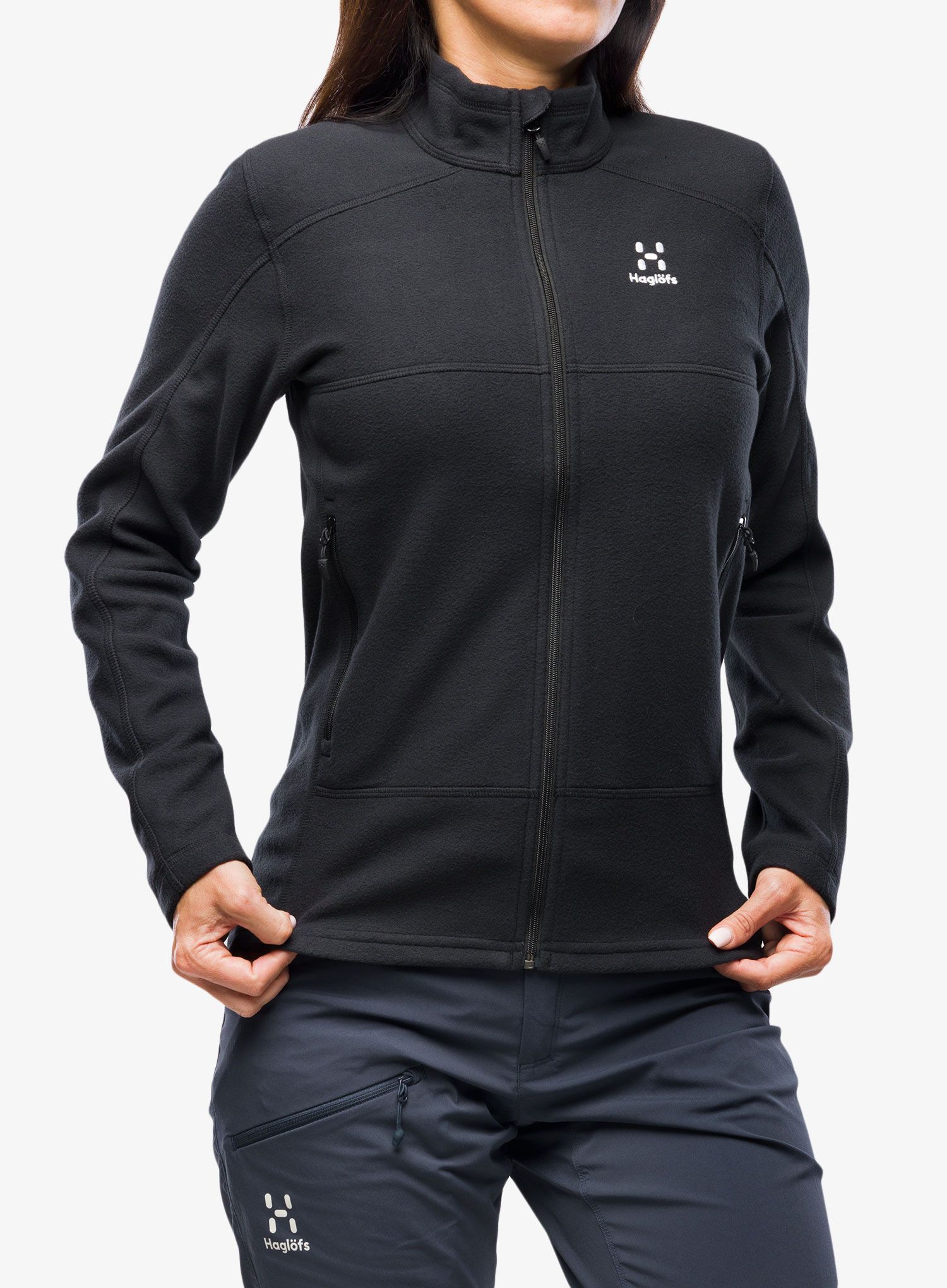 Fleece mikina dámská Haglofs Buteo Mid Jacket - true black